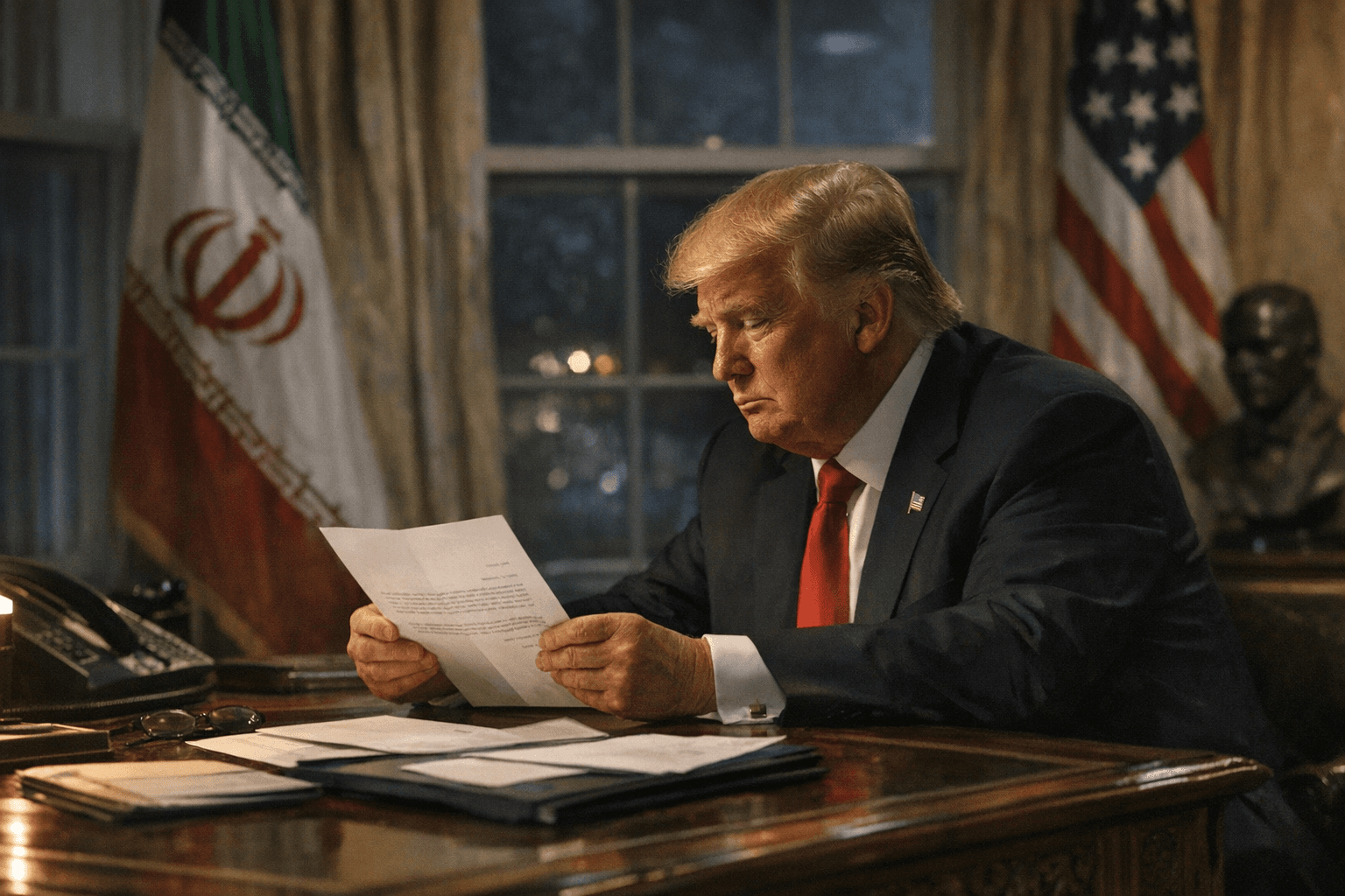 Iran's President Sends Trump a Letter Hours Before His War Address