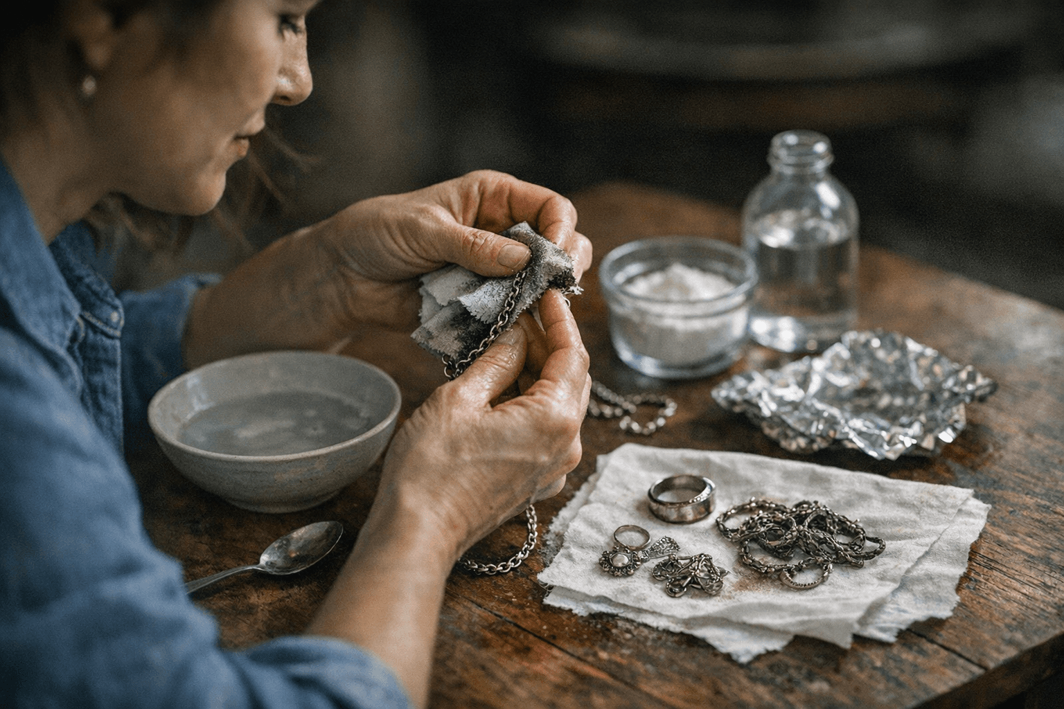 How to Clean Sterling Silver Jewelry Safely, Step by Step