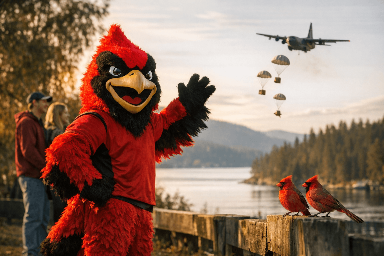 NIC Cardinals Mascot Inspires Playful Plan to Bring Birds to North Idaho