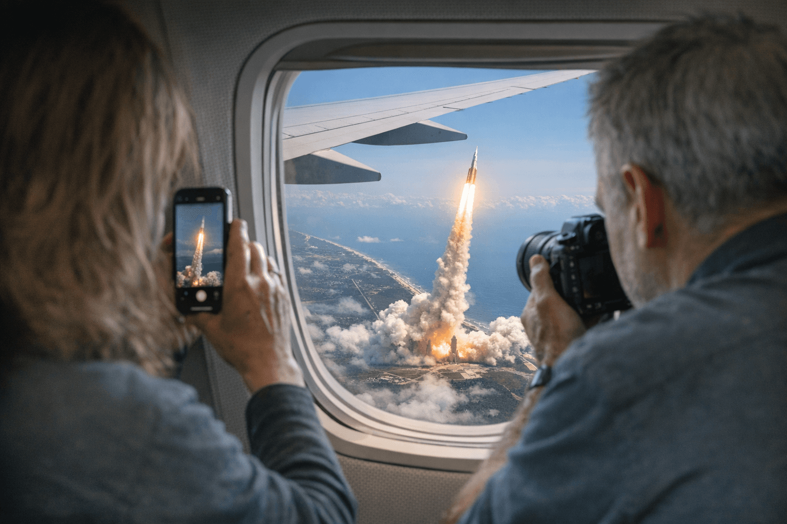 Airline Passengers Capture Rare Aerial View of Artemis II Launch