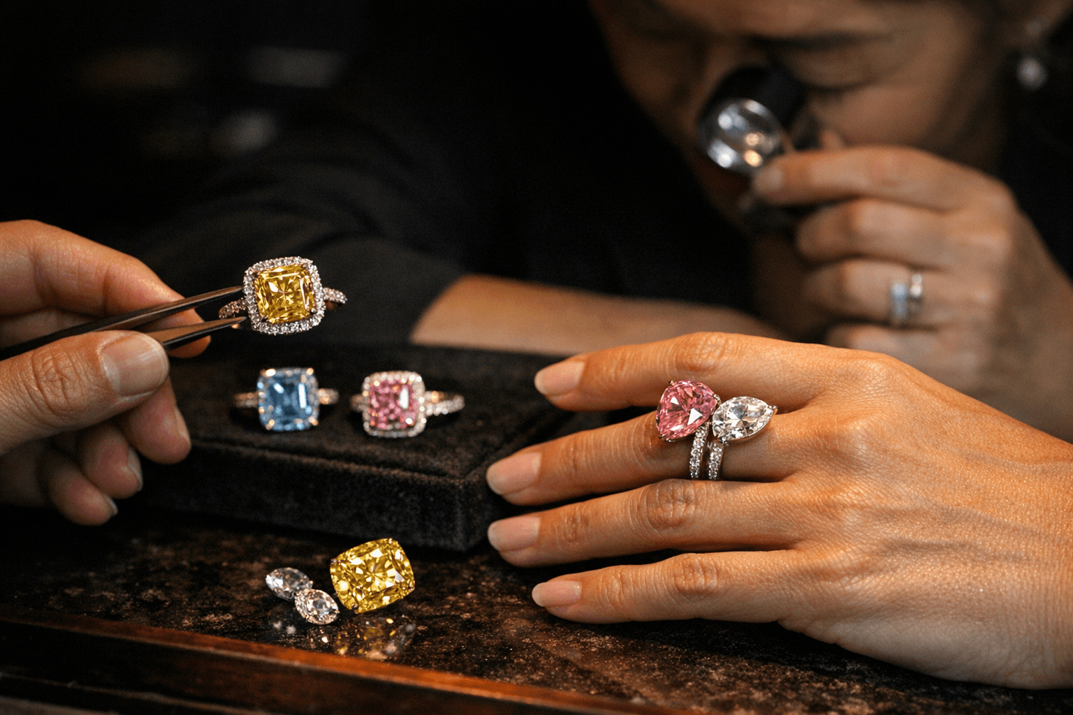 AGTA Spotlights April Diamonds With Bold Settings and Fancy Color Options