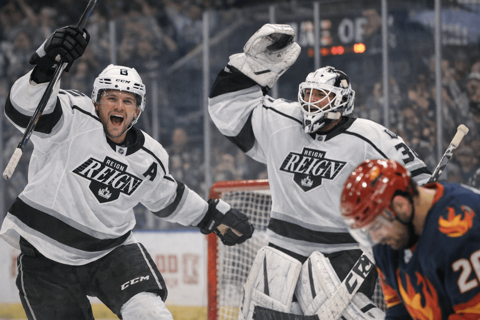 Guttman Hattrick, Copley Shutout Power Reign Past Firebirds 7-0