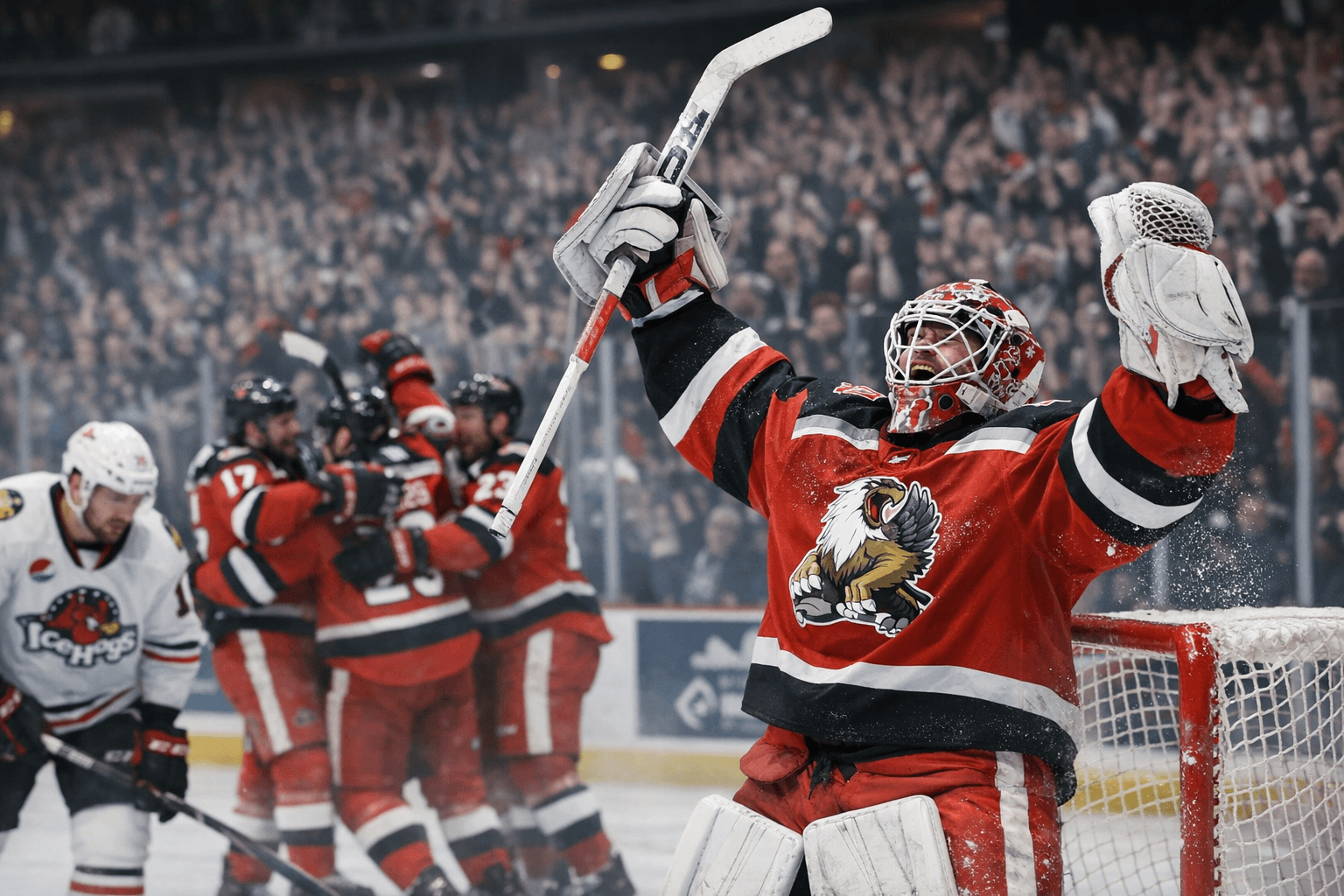 Postava Records Third Shutout as Griffins Blank IceHogs 5-0