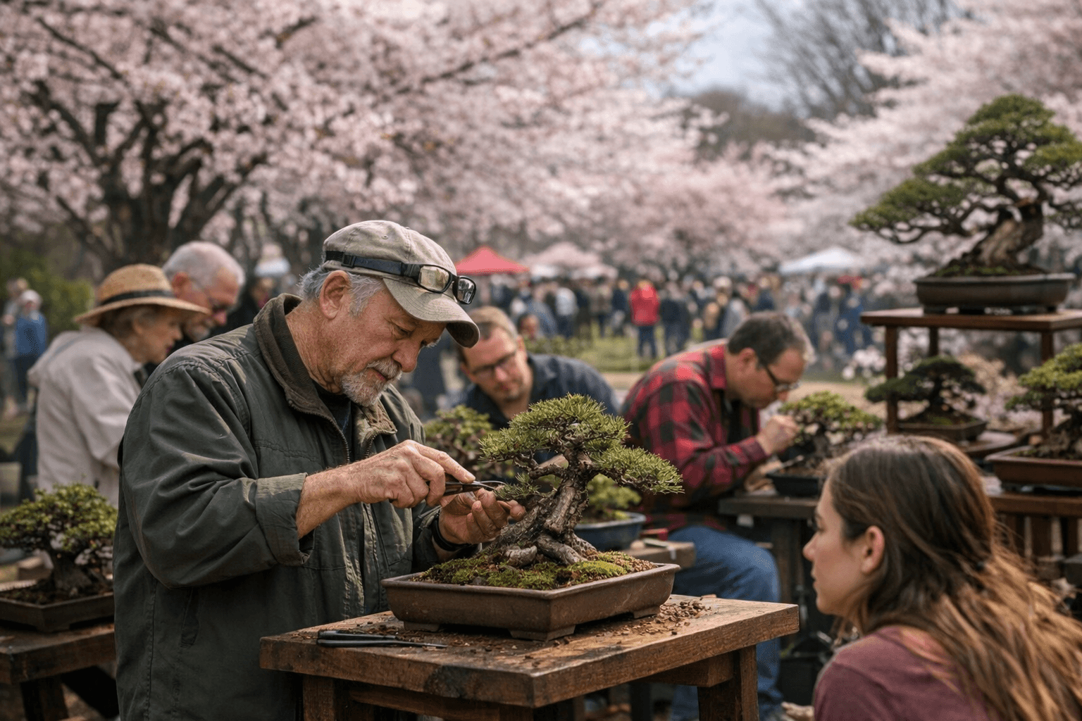 Akron Sakura Festival Pairs Cherry Blossoms With Public Bonsai Workshop