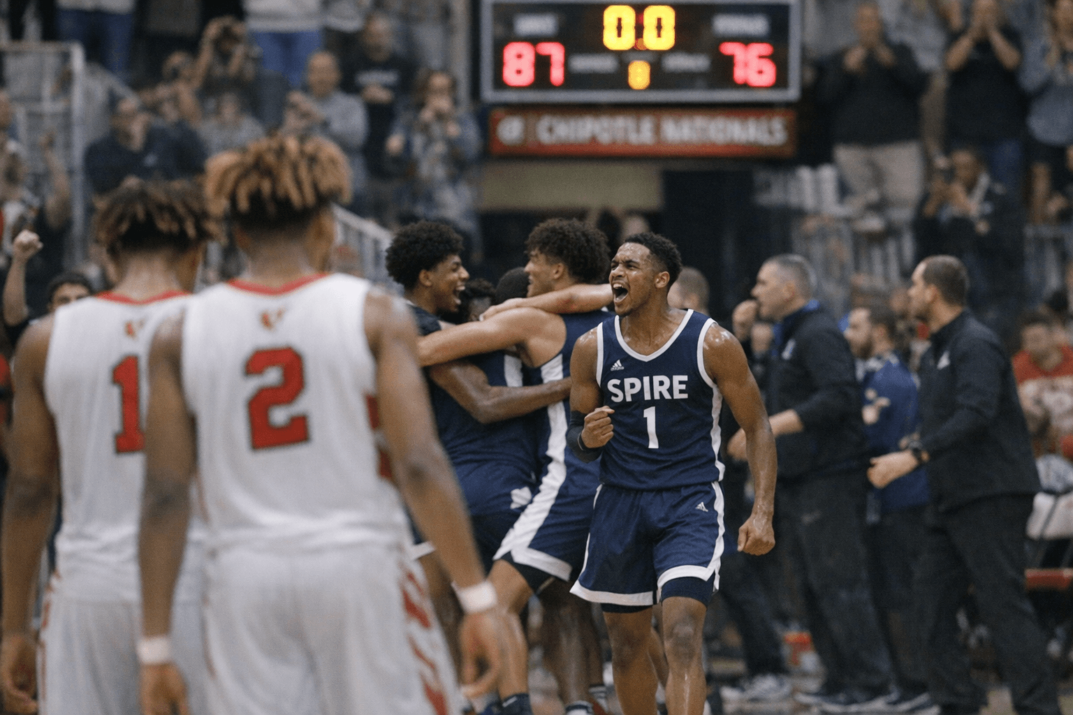 SPIRE Holds Ratliff Twins Scoreless, Tops Stepinac 87-76 at Chipotle Nationals