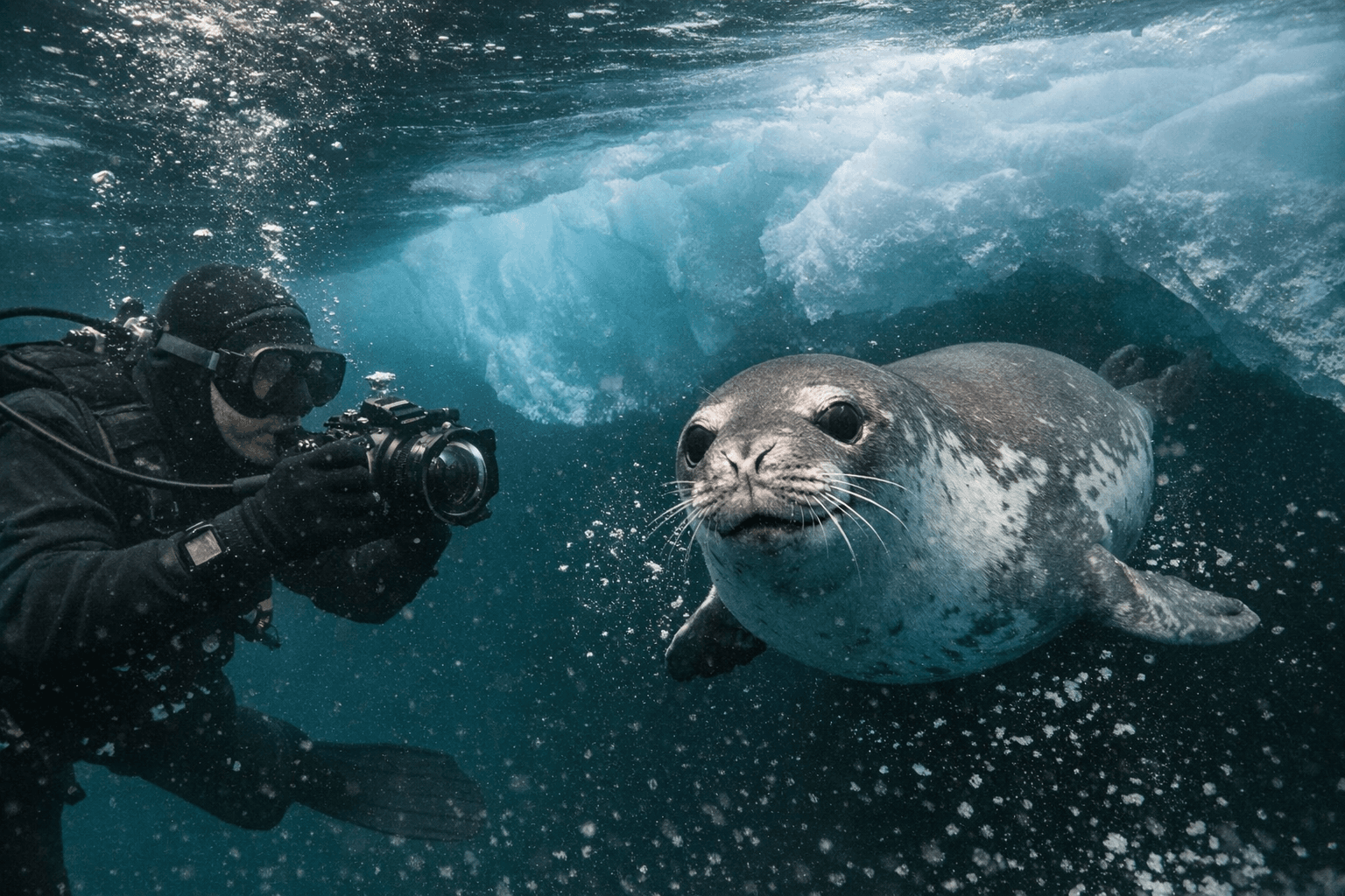 Photographer Captures Likely First-Ever Underwater Images of Rare Ross Seal