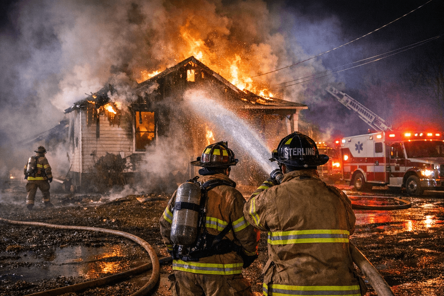Sterling Fire Crews Extinguish Structure Fire on Hays Avenue