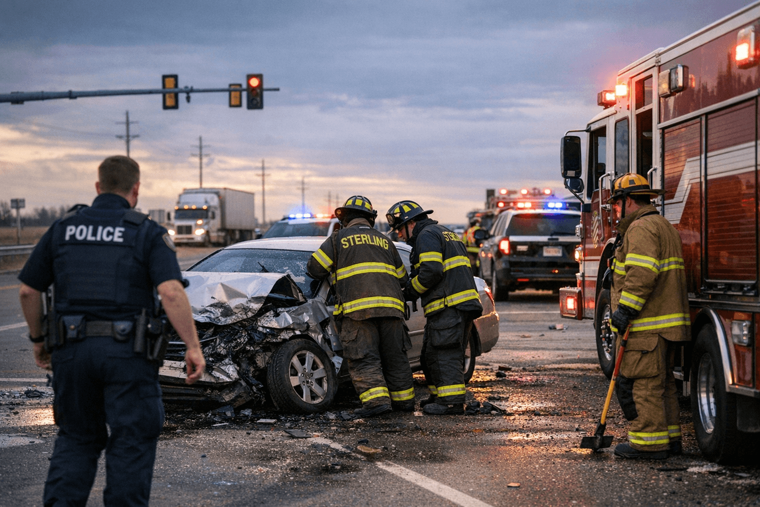 Sterling Police, Fire Respond to Crash at Hwy 6 and Hwy 61