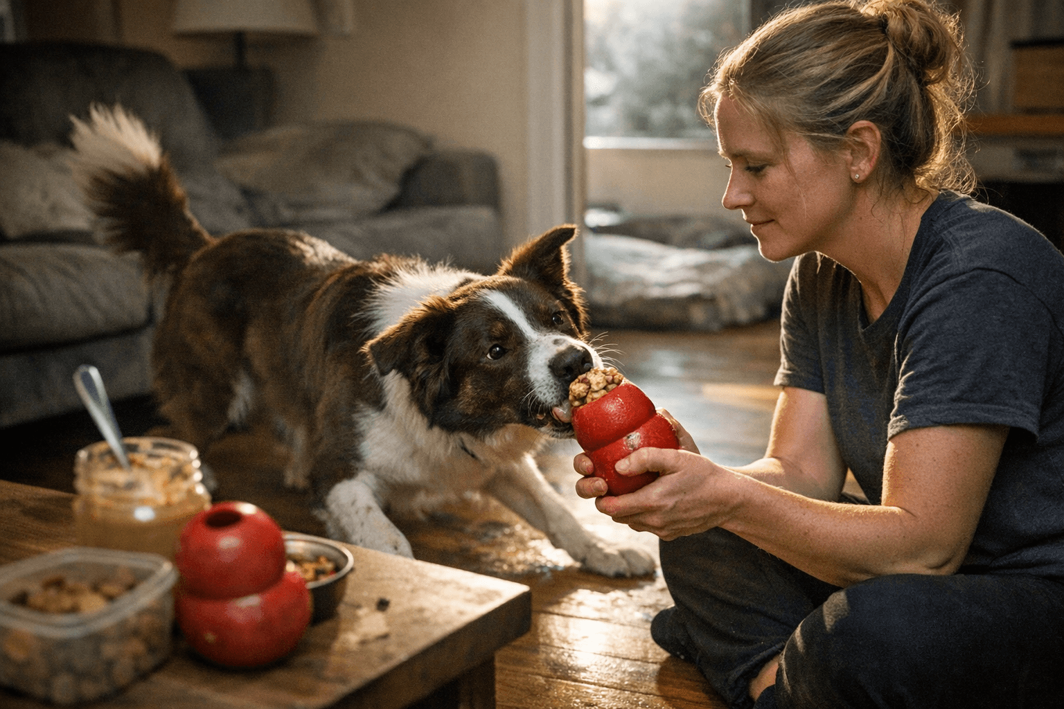 Homemade KONG-Style Puzzle Toy Recipe Keeps Hyperenergetic Dogs Calm and Engaged