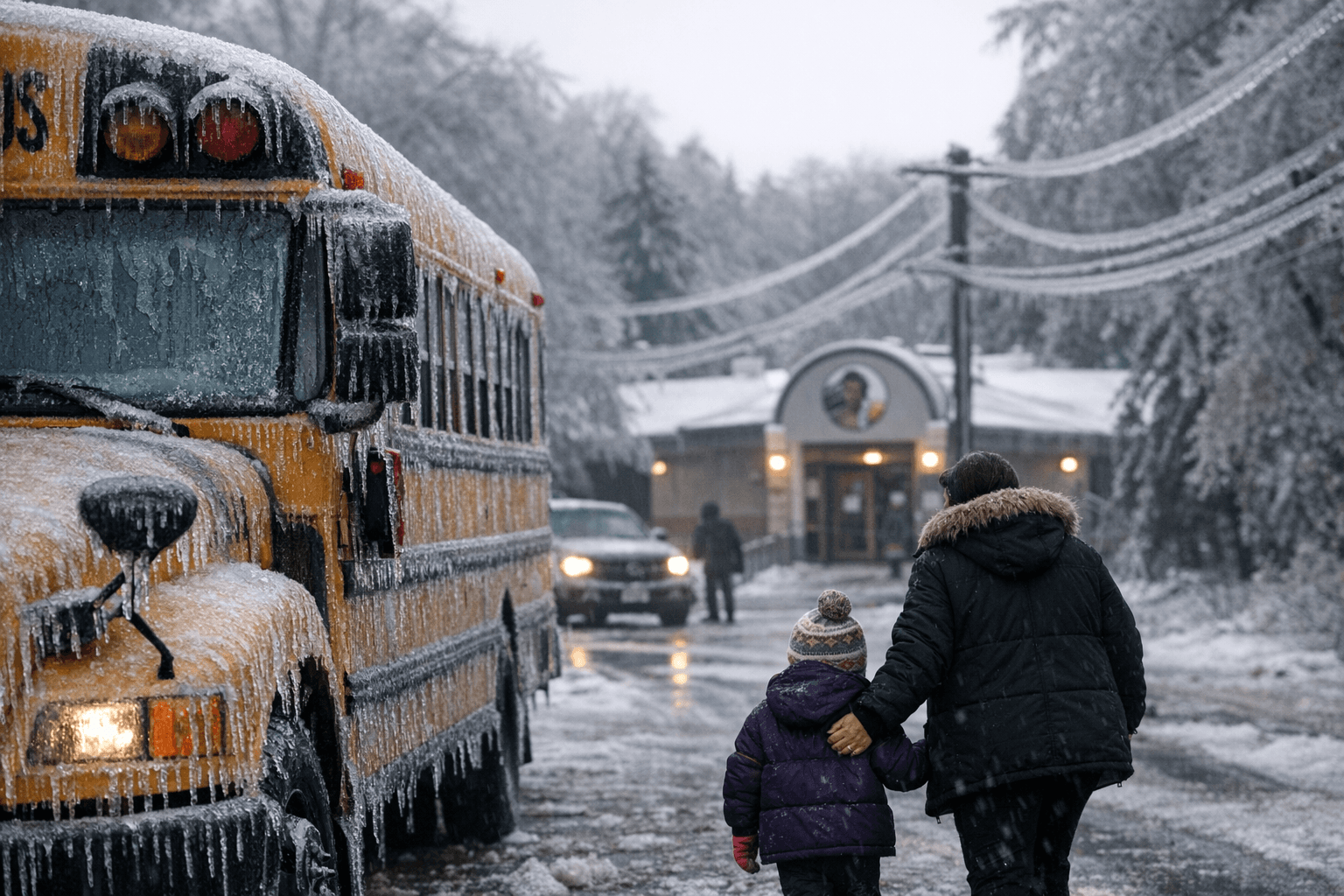 Menominee Tribe Offices, Schools Close or Delay Amid April Ice Storm