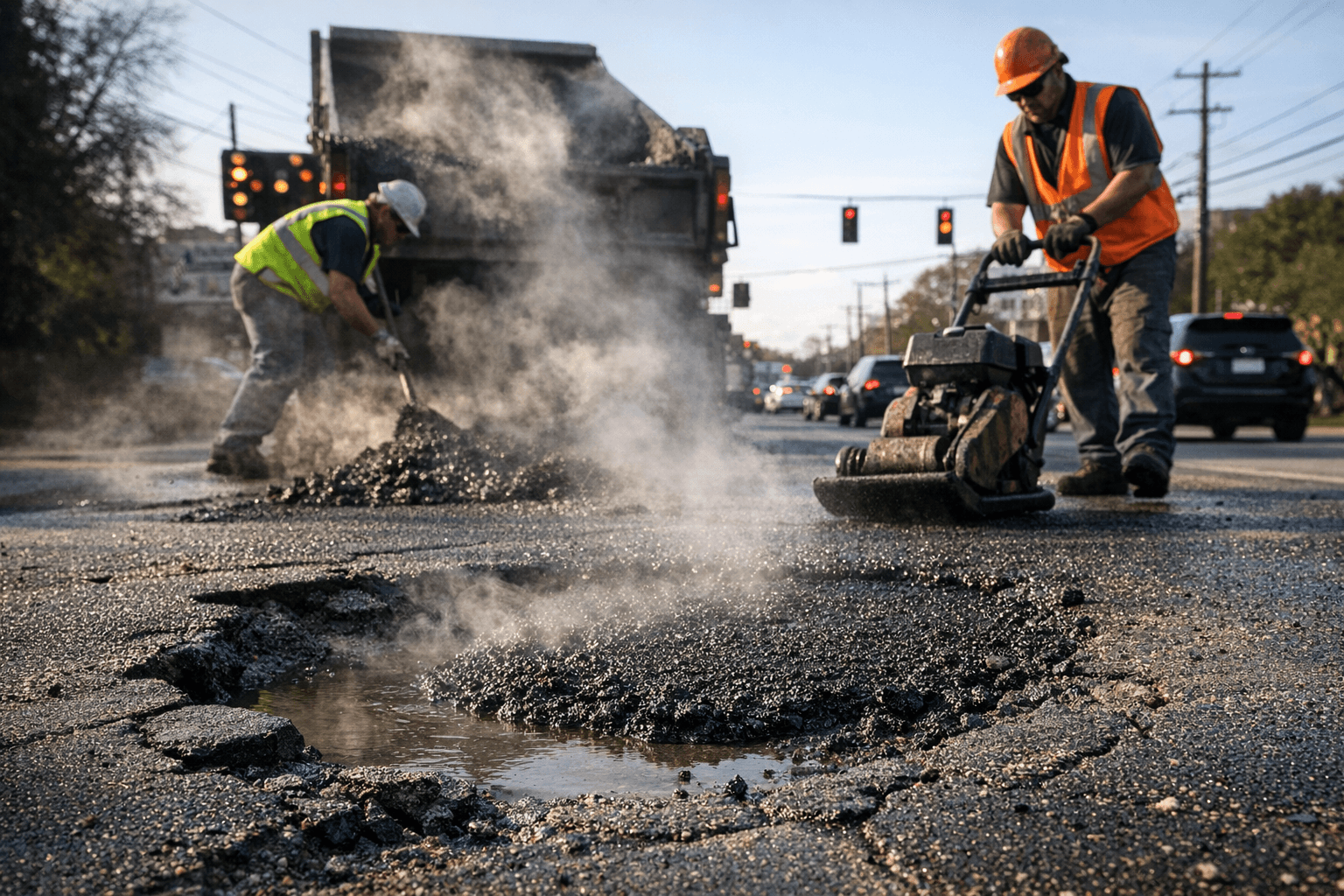 Greensboro Repairs Over 1,200 Potholes Since January as Pothole Season Begins