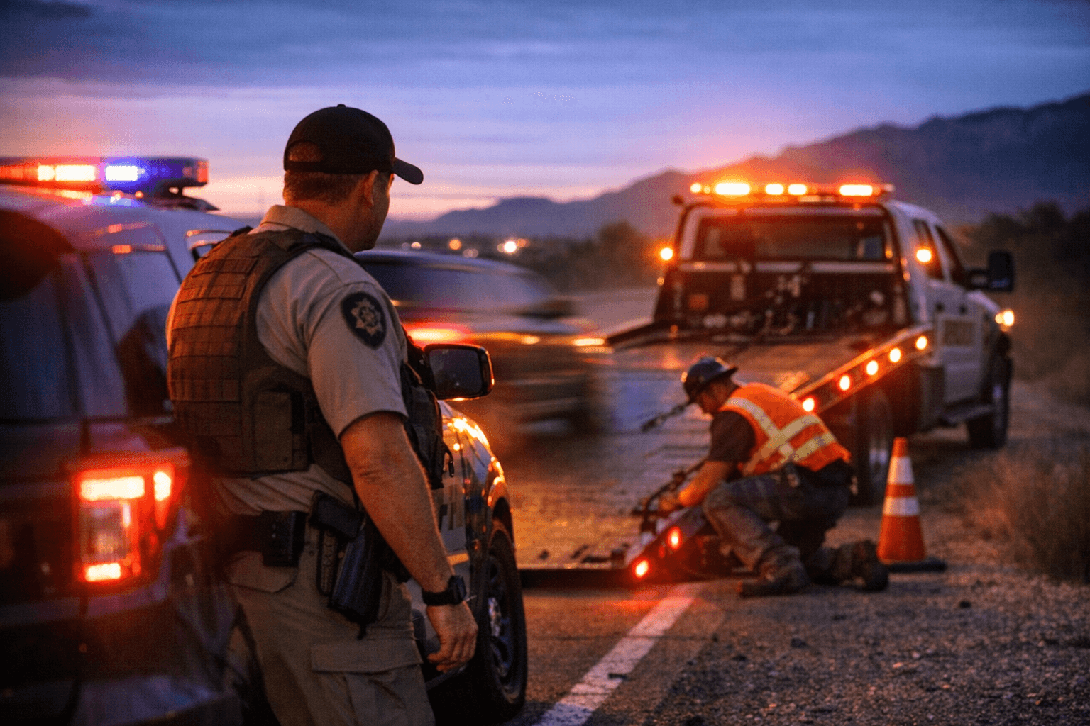 Bernalillo County Sheriff Enforces Move Over Law to Protect Roadside Workers