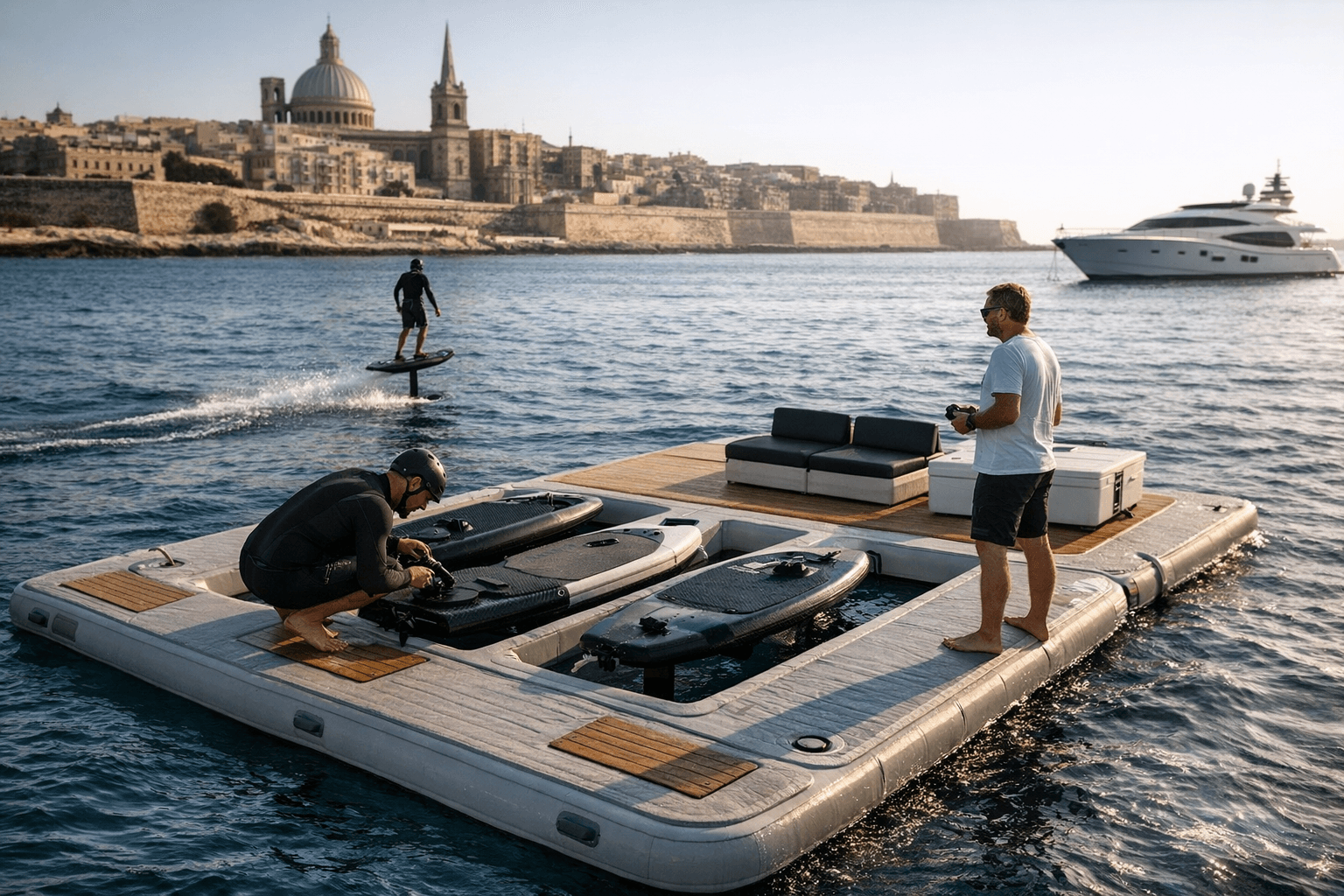 Malta Mediterranean Dealer Now Stocks Inflatable Platforms Built for eFoil Operations