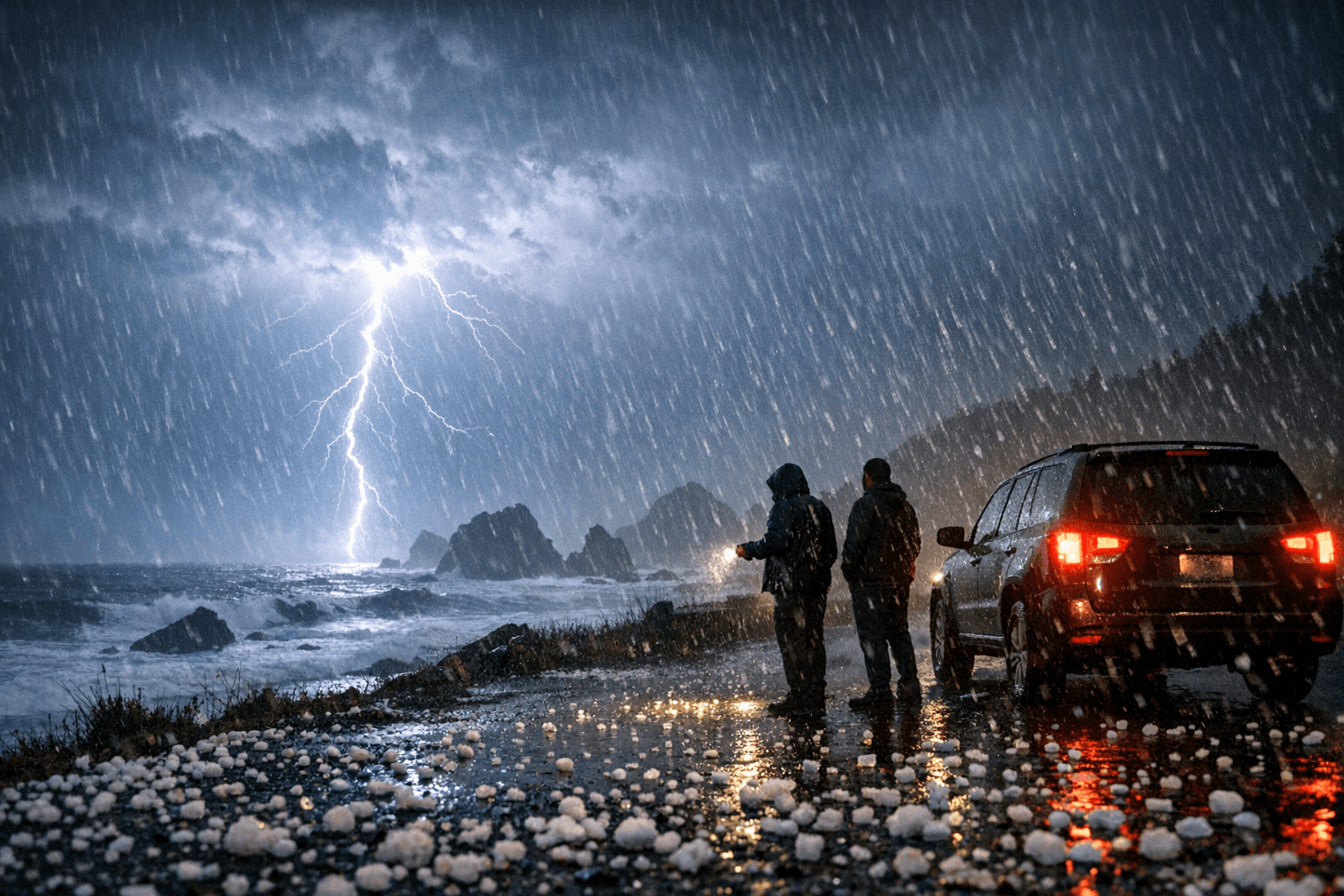 NWS Warns of Overnight Thunderstorms, Hail Along Humboldt and Del Norte Coasts