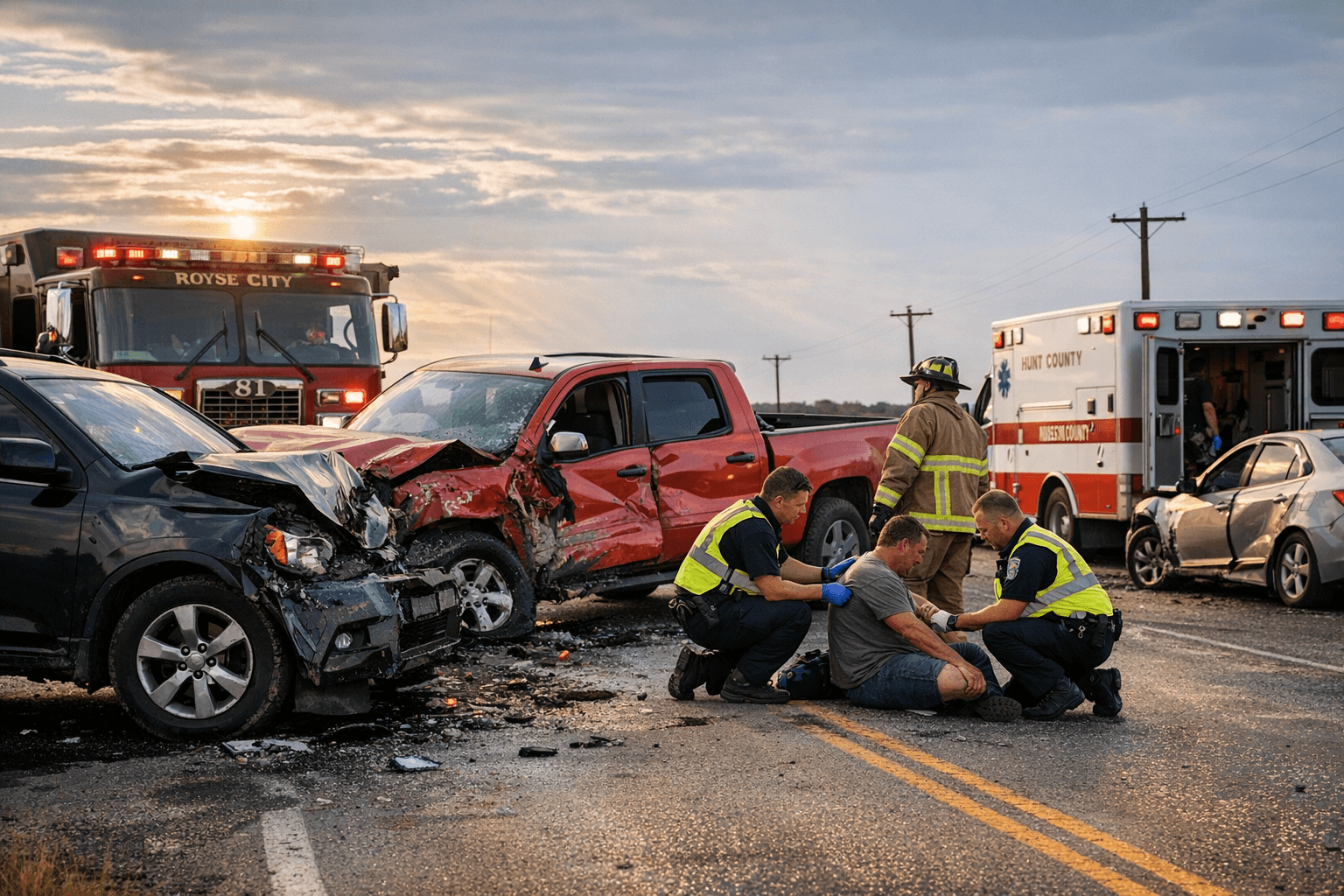 Three-Vehicle Crash at FM 2462 and Epps Road Causes Minor Injuries