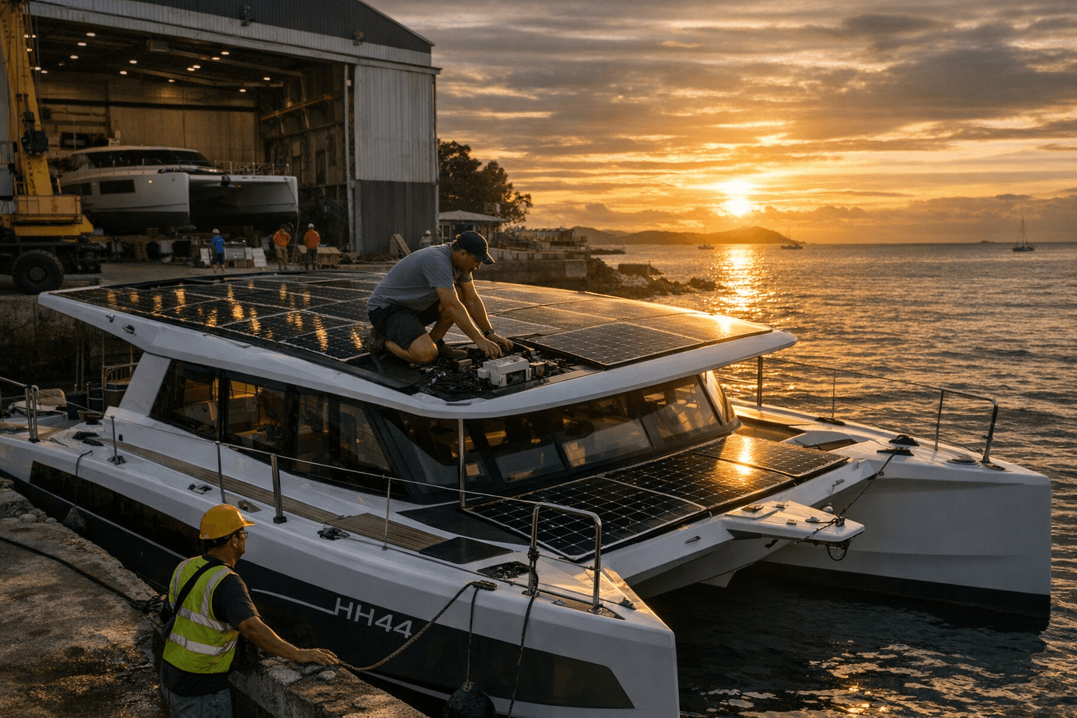 HH44 Hybrid Catamaran Deliveries Ramp Up With EcoDrive Solar System