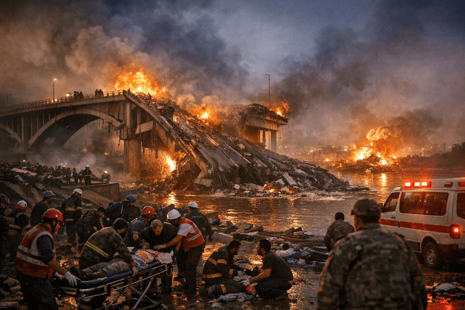 Trump Hails Destruction of Iranian Bridge, Warning ‘More to Follow’