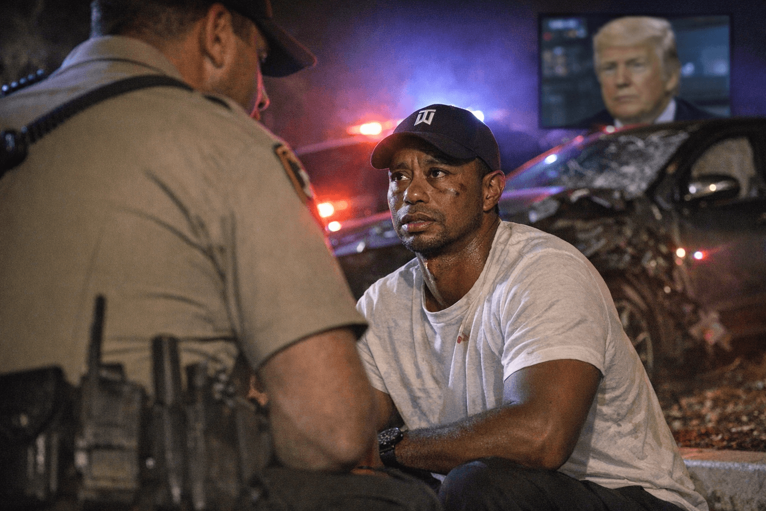 Tiger Woods says he was 'talking to the president' after crash