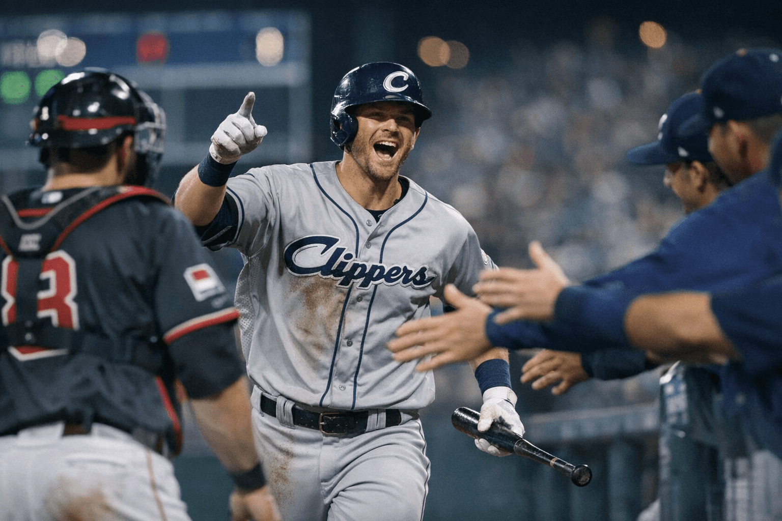 Fairchild Blasts Two Homers, Powers Clippers to Fourth Straight Win