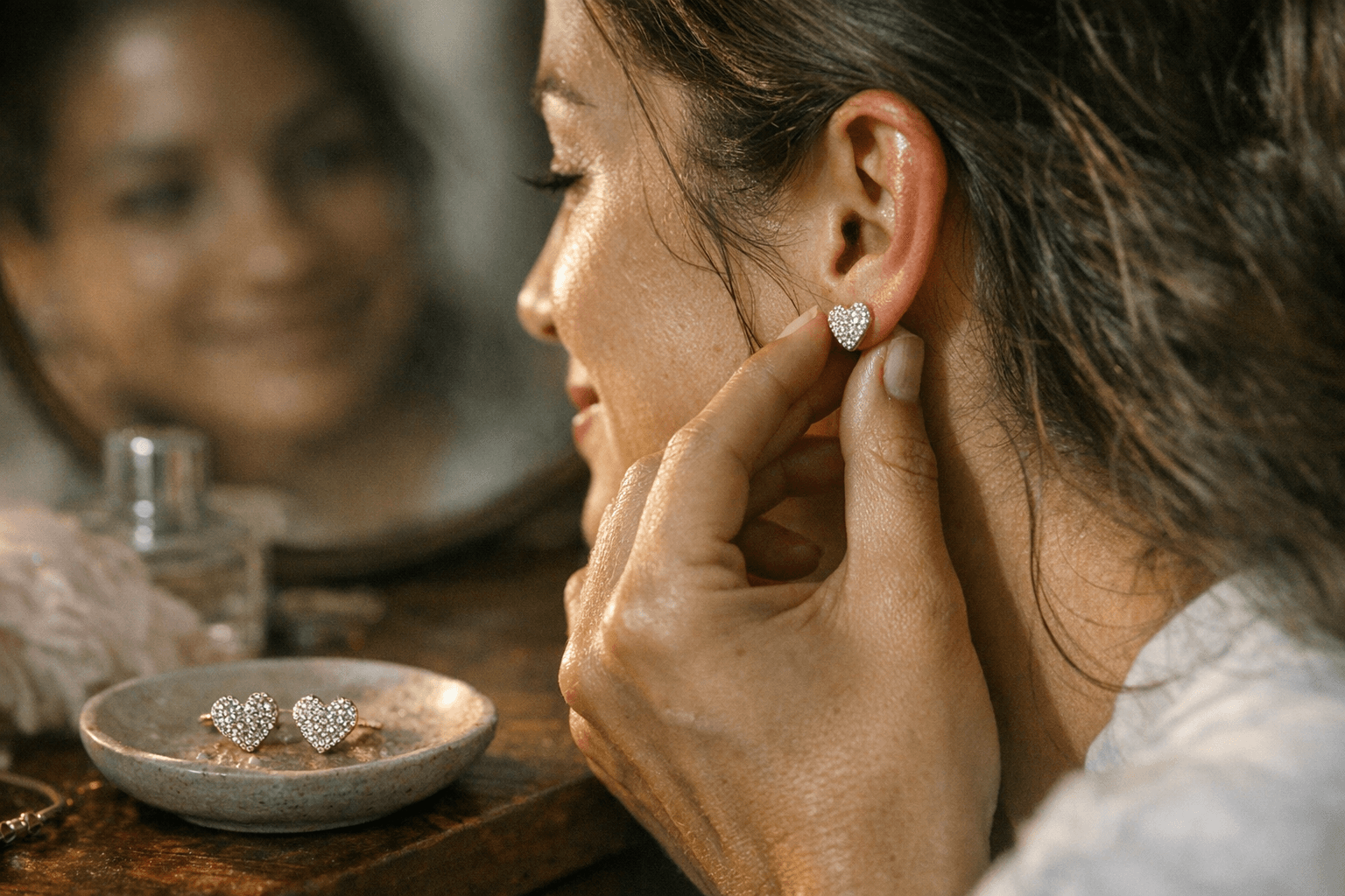 Anthropologie's Pave Heart Studs Offer Affordable Minimalist Charm for Spring