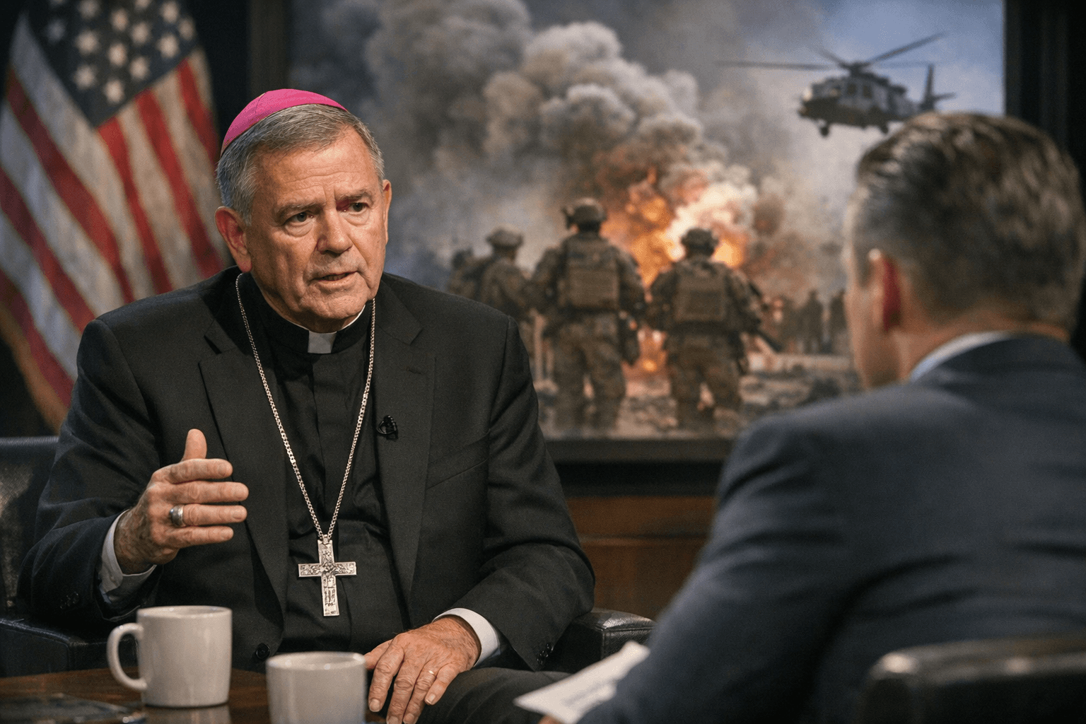 Military Archbishop Addresses Iran War, Hegseth's Religious War Rhetoric on CBS