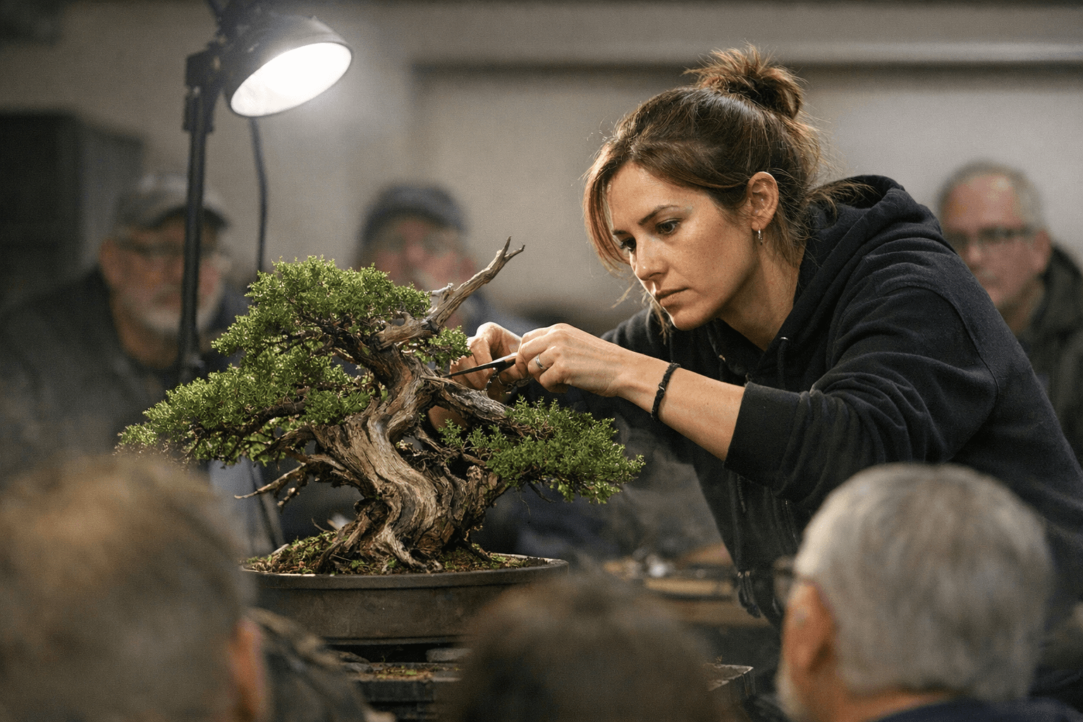 Milwaukee Bonsai Society Hosts Elle Nieto-Brodnick for Spring Juniper Demo and Workshop