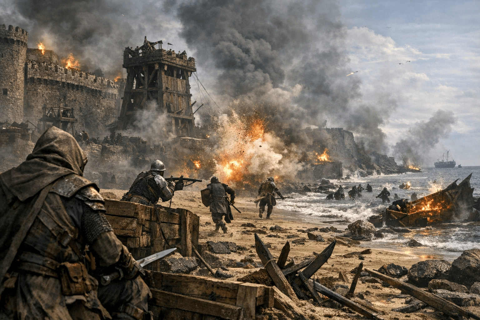 Pathfinder Flip-Mat: Ravages of War Brings Siege and Beachhead Combat to April 2026