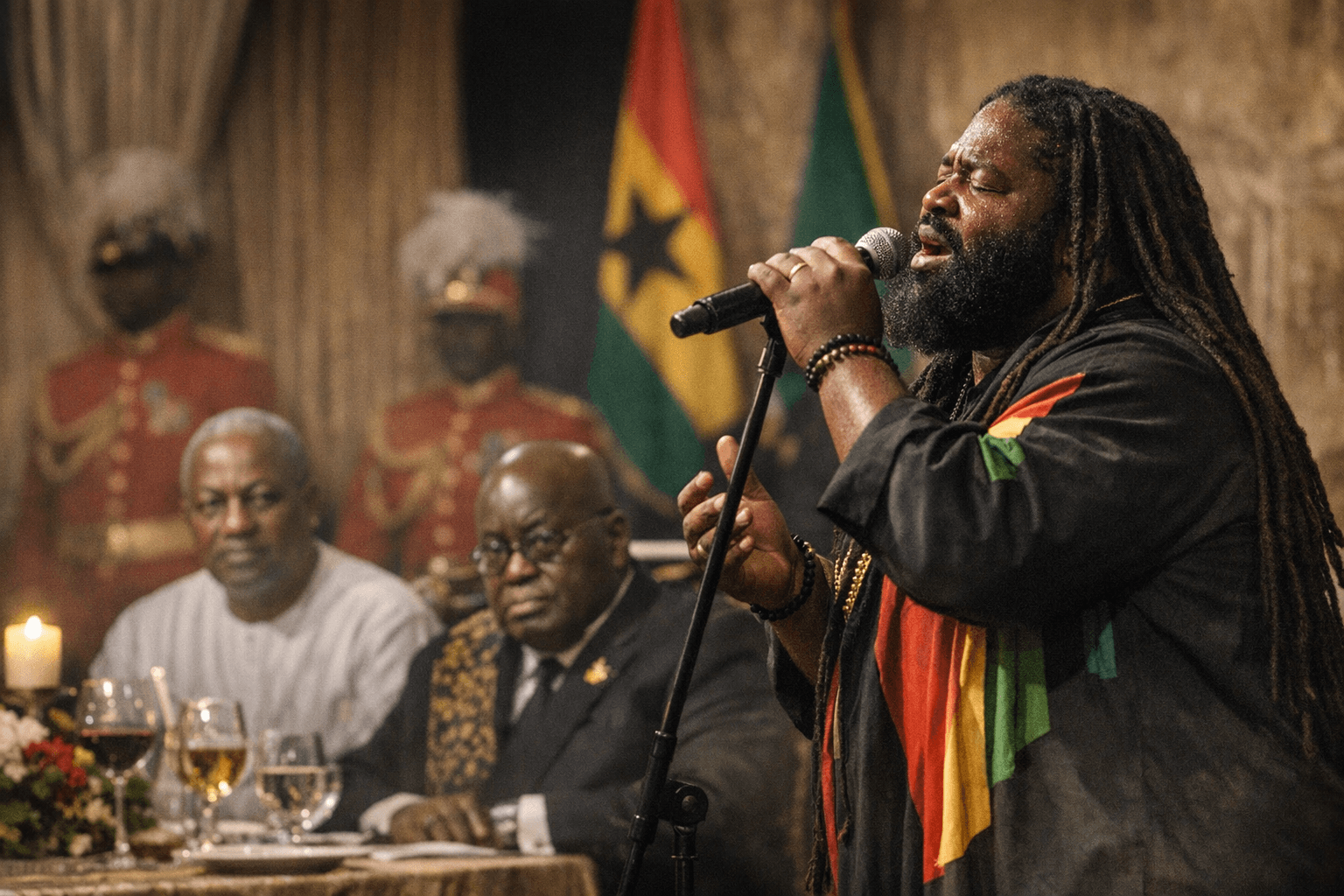 Gramps Morgan Performs Reparations at Ghana State Banquet, Praises Mahama's UN Slave Trade Push