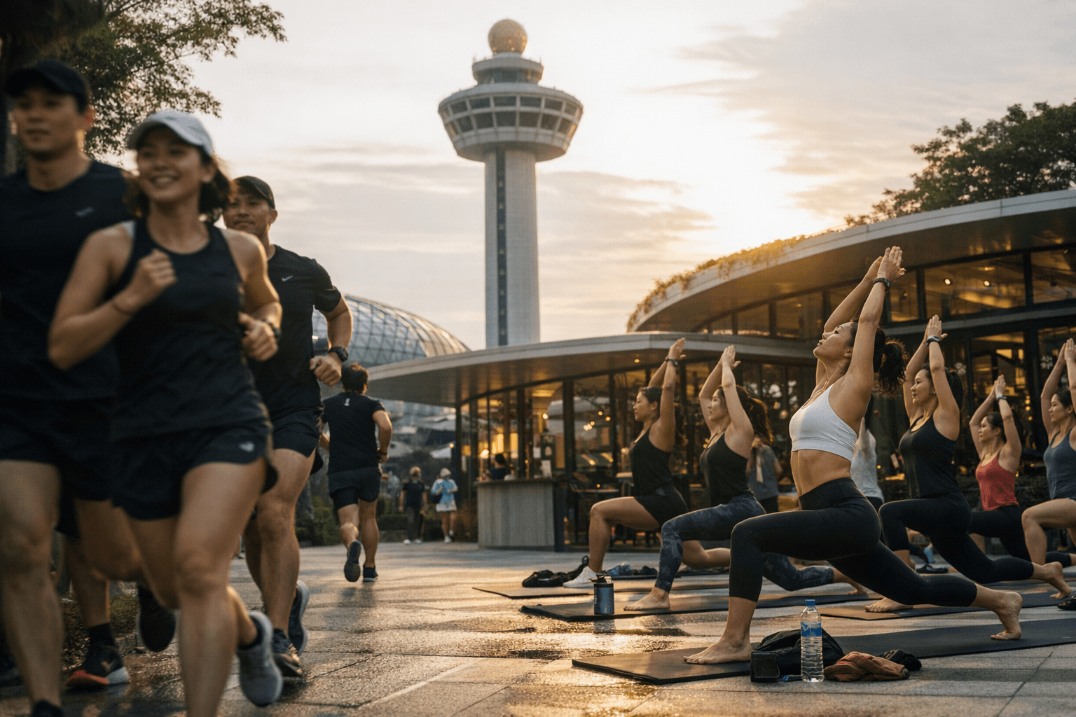 lululemon Singapore Blends Community Runs and Yoga at Changi Retail Event