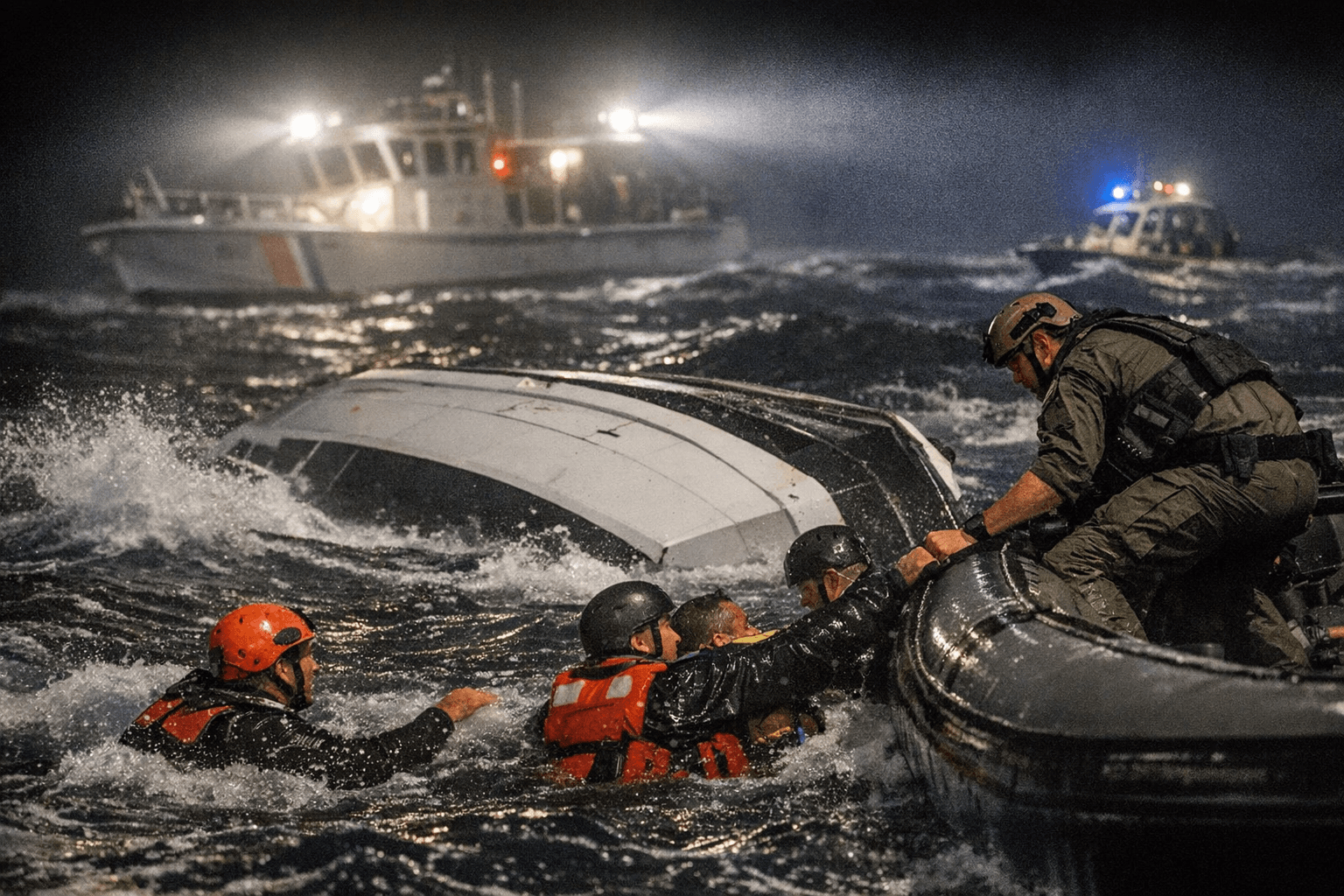Rough Seas Capsize CBP Rescue Boat, Triggering Multi-Agency Operation Off Puerto Rico
