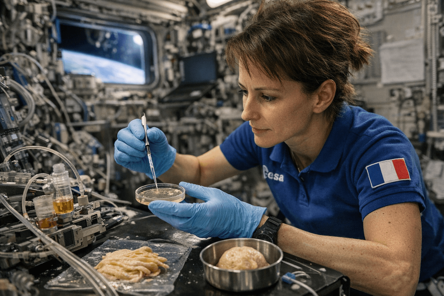 ESA Astronaut Conducts PASTA-3 Emulsion Experiment on ISS for Better Pasta Dough