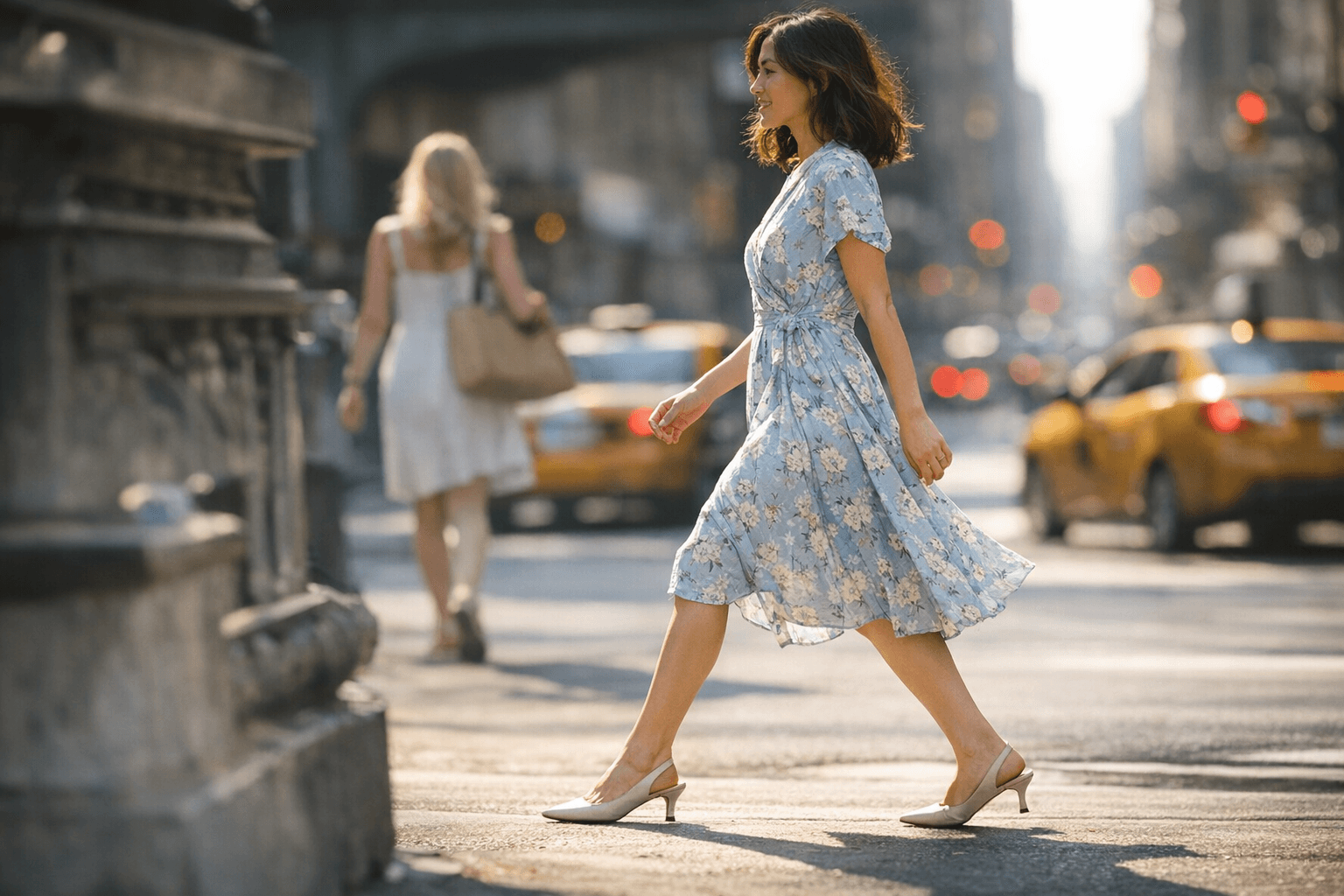Seven Spring Dresses and Kitten Heels That Elongate Petite Frames