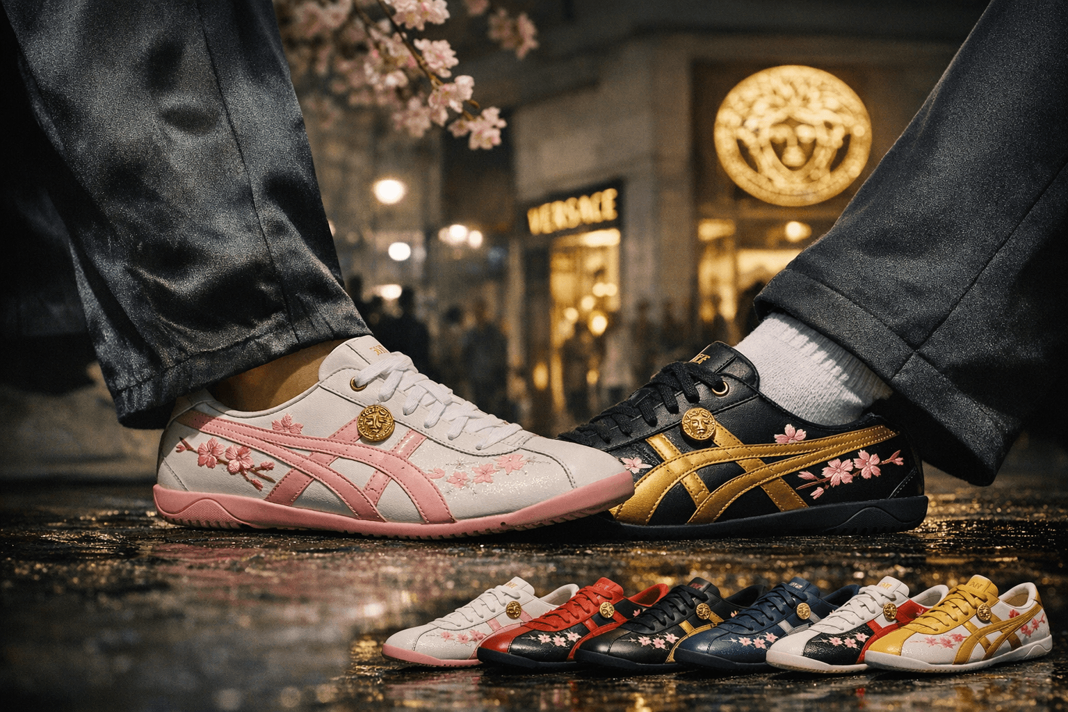 Versace and Onitsuka Tiger Drop Limited TAI-CHI Sakura Sneaker Capsule