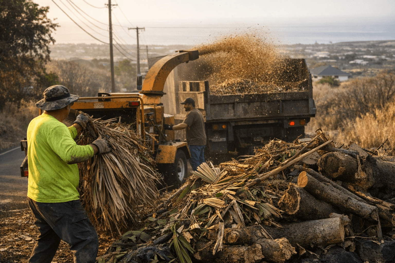 Kona Palisades Greenwaste Removal Program Targets Wildfire Risk, Invasive Beetles
