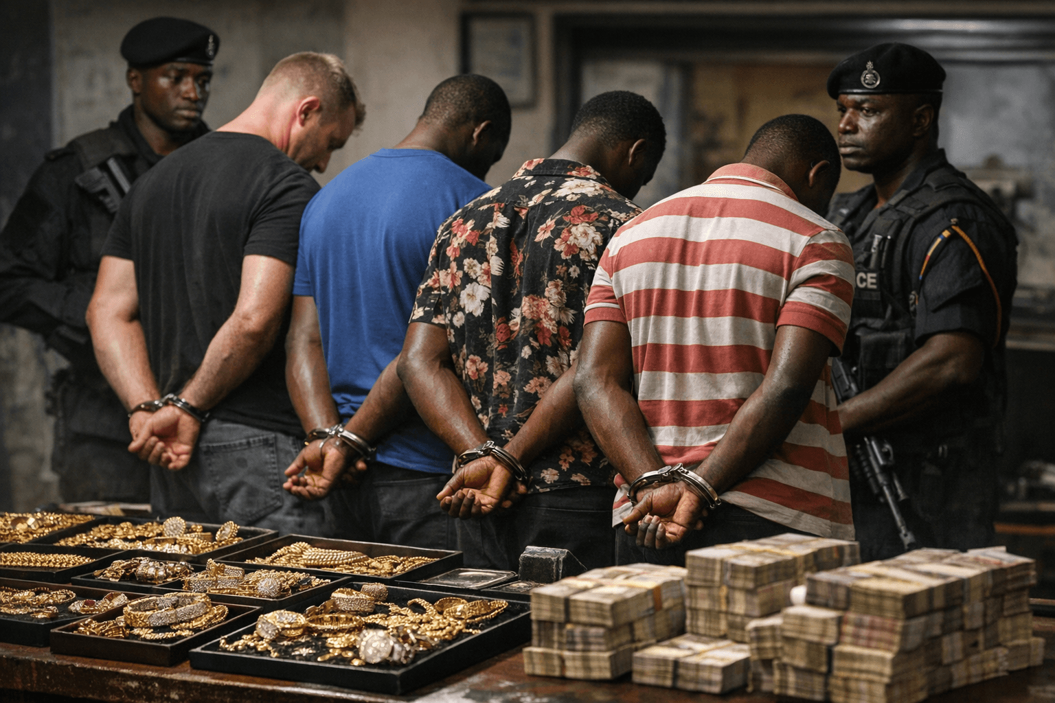 Ghana Police Arrest Four Suspects Linked to Multi-Million Cedi Jewelry Heists