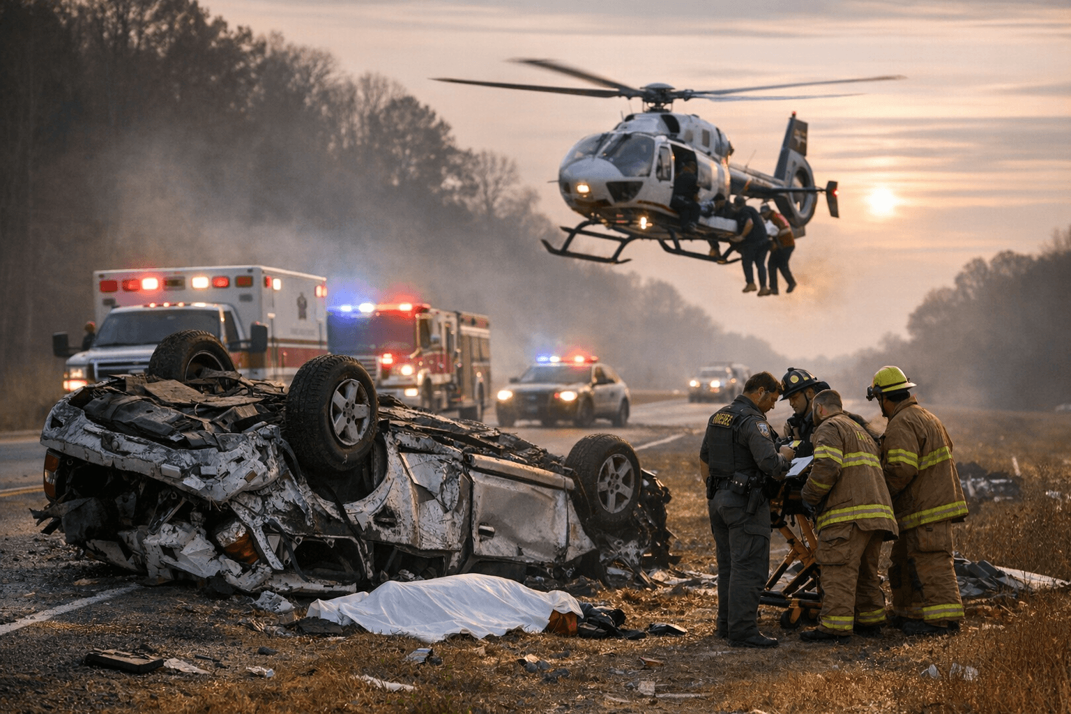 Fatal Highway 6 Rollover Kills One, Leaves Several Airlifted in Quitman County