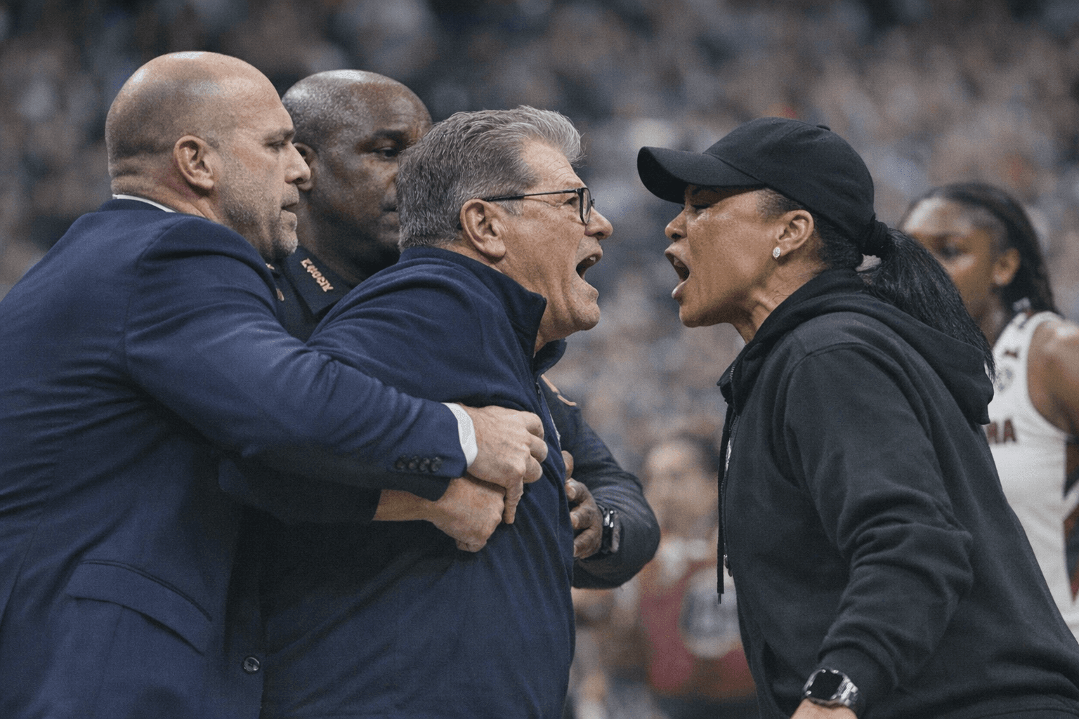 Staley, Auriemma Clash After South Carolina Stuns Unbeaten UConn in Final Four