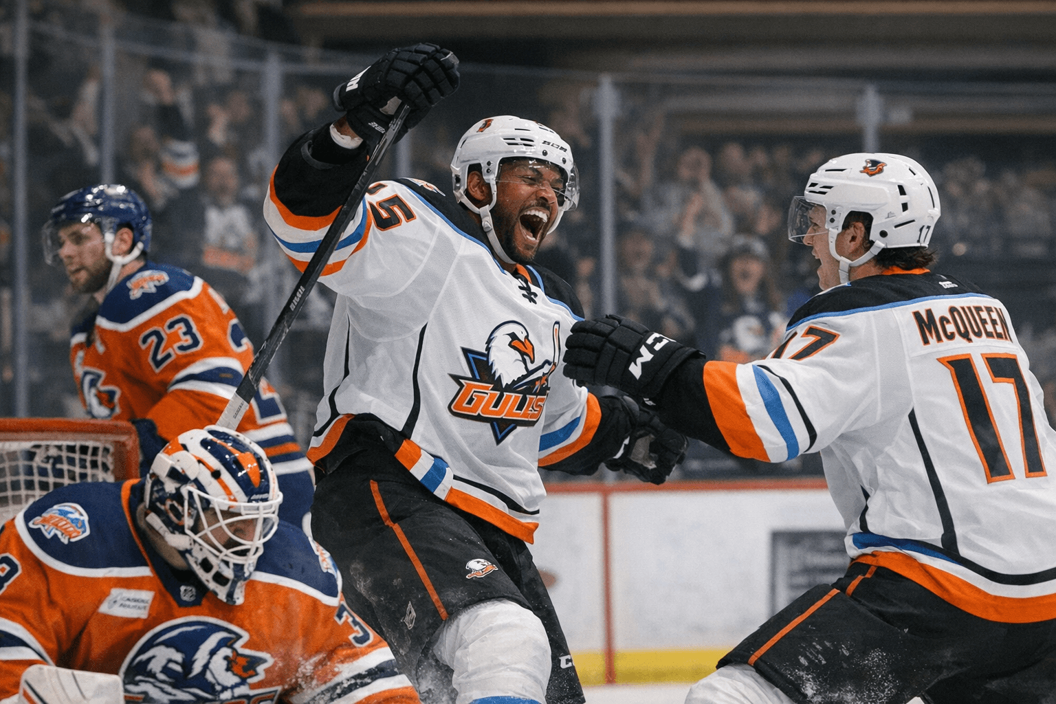Gulls Rout Condors 6-3 as Bailey Scores Two, McQueen Earns First Pro Point