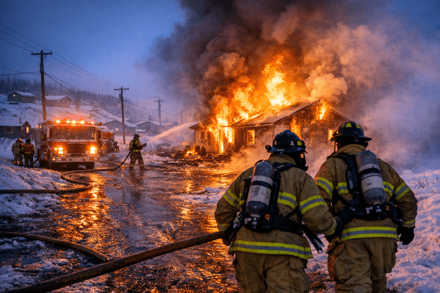 Multiple Fire Units Battle Working House Fire on Mackneal Trail