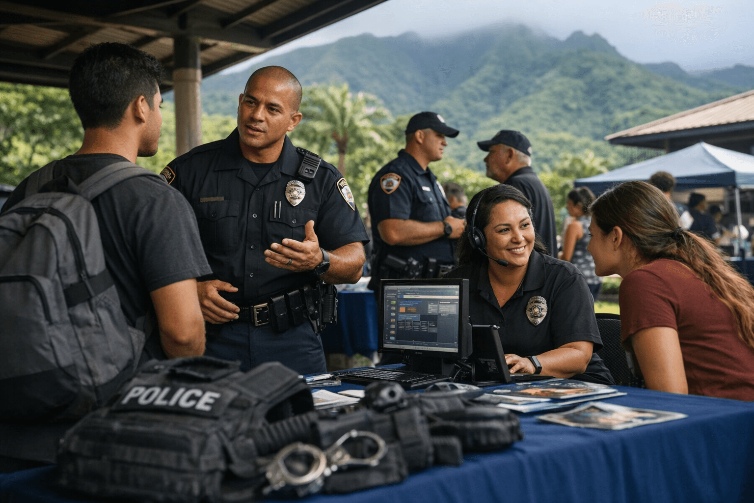 Kauai Police Department Recruits Officers, Dispatchers at KCC Career Fair