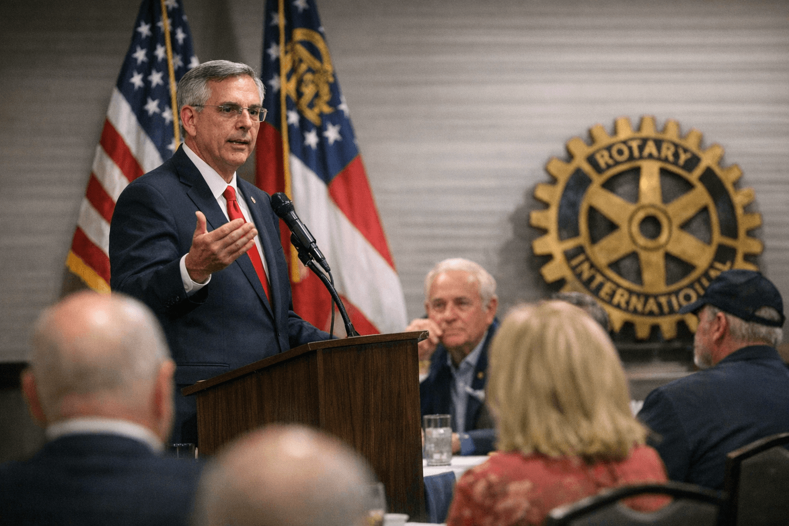 Raffensperger Addresses Forsyth Rotary Club on Election Integrity, Governor's Race