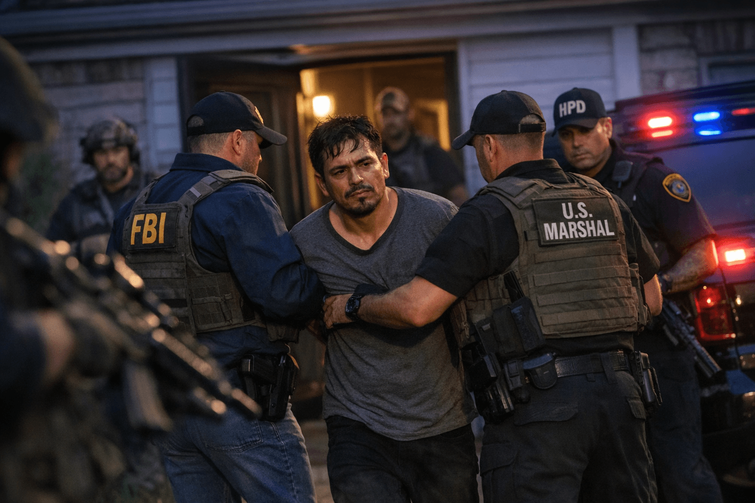 FBI, HPD, U.S. Marshals Capture Raleigh Murder Fugitive in Houston