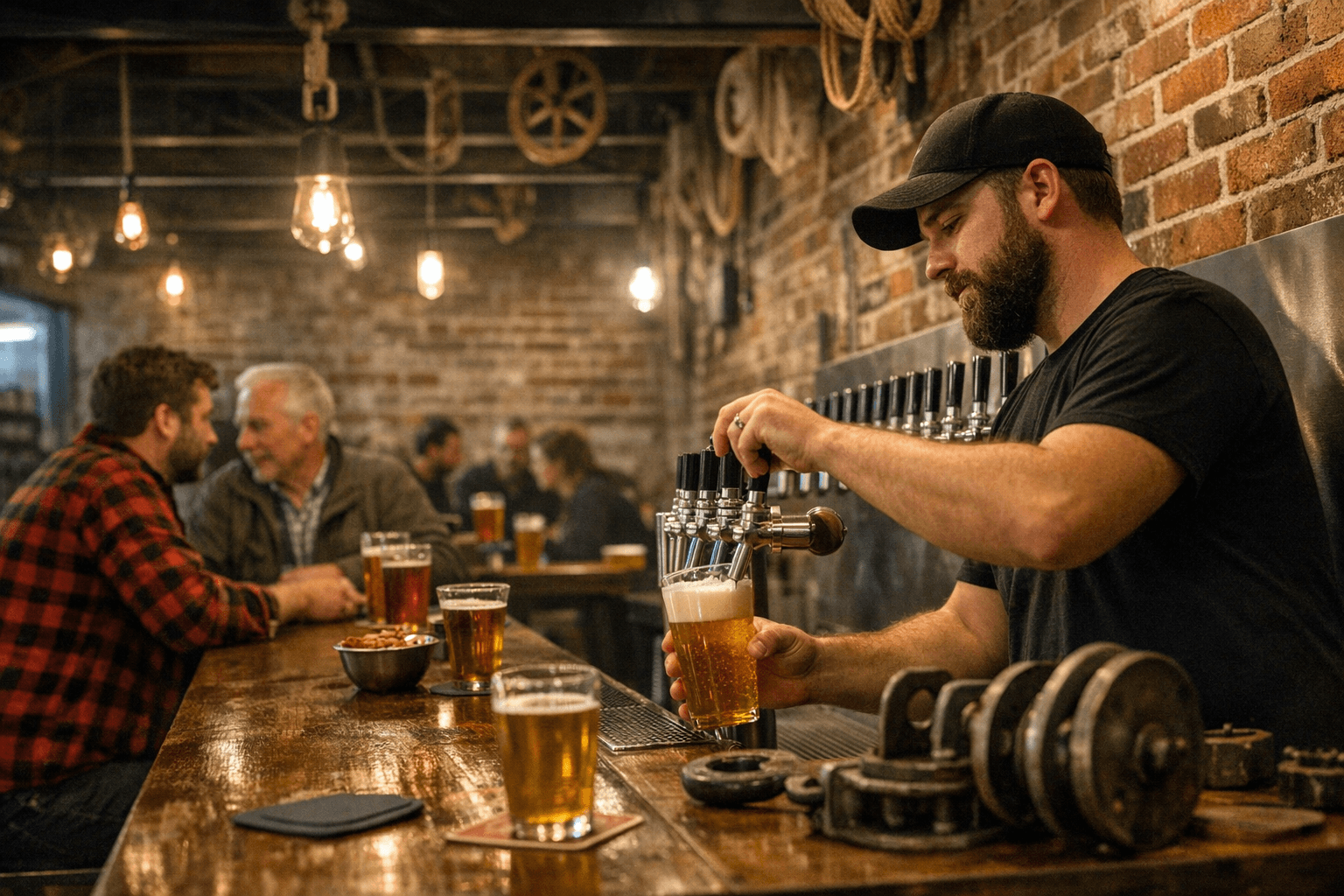 Winch & Pulley Beer Company Opens No-Frills Neighborhood Taproom in Framingham