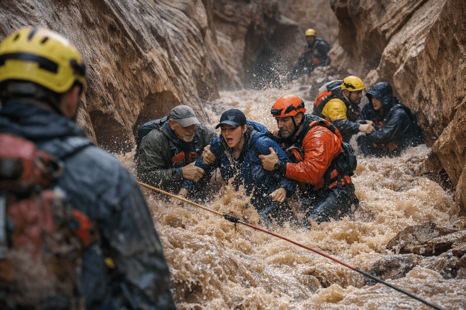 Flash Flood Traps Hikers in Little Wildhorse Canyon, Rescued Safely