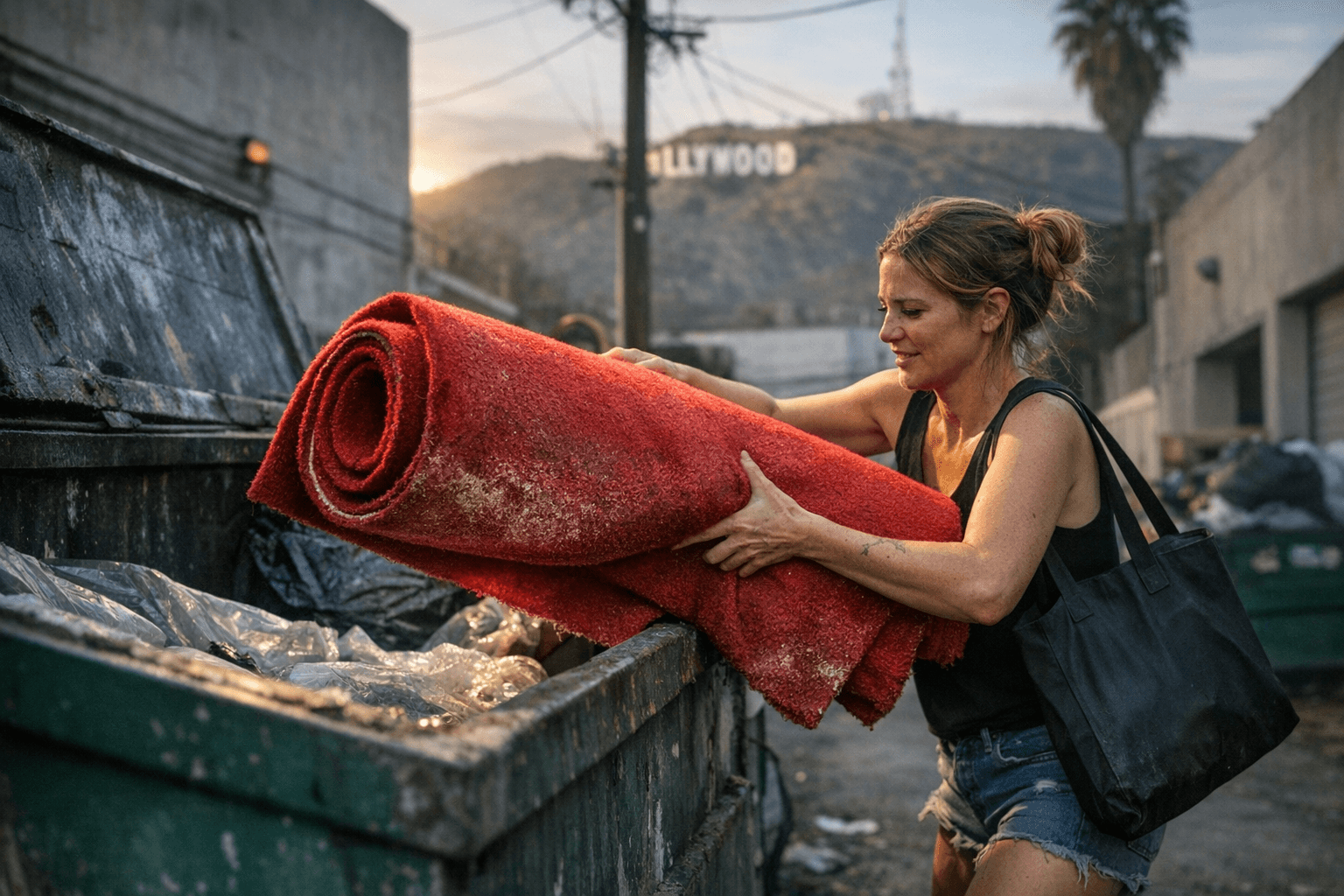 Woman Finds Oscars Red Carpet in Dumpster, Takes It Home