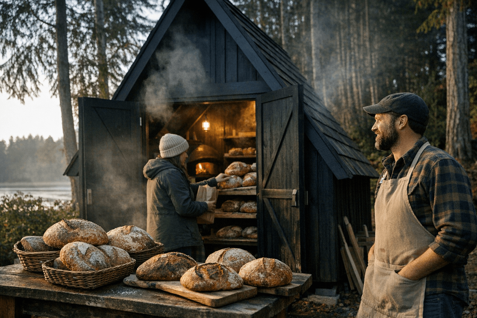 Fox Island's Salty Fox Bakery Opens Nordic-Style Bread Shed for Sourdough Lovers