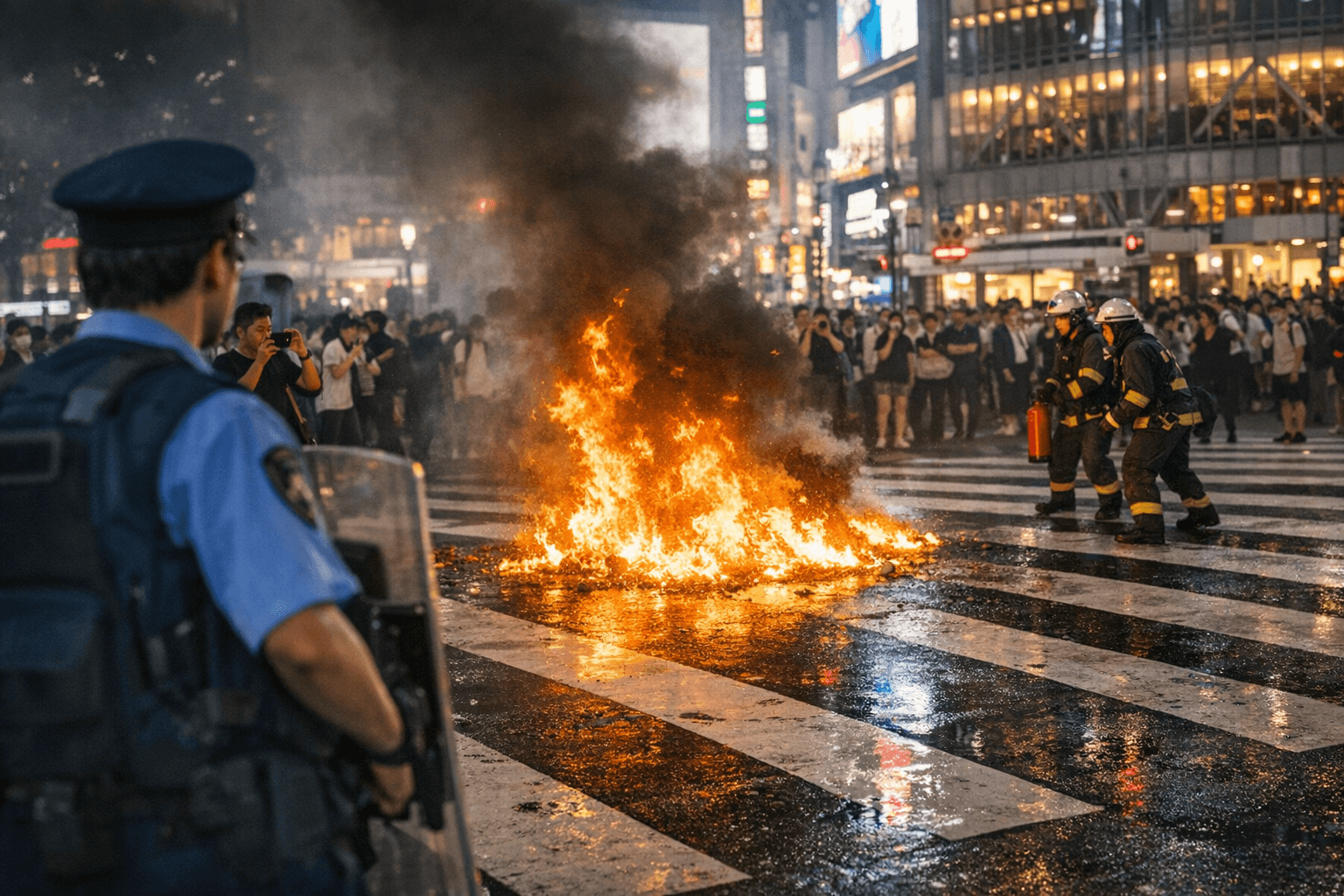 Man Sets Fire at Tokyo's Shibuya Scramble Crossing, No Injuries Reported