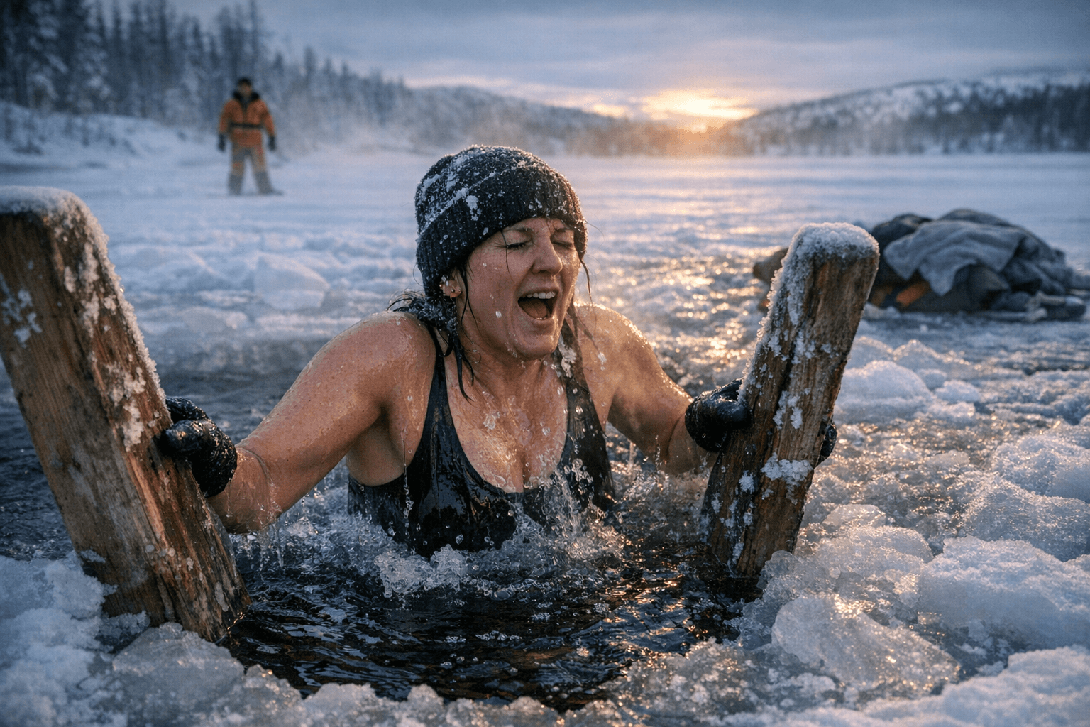 Sunderland Mum Raises £3,000 With Arctic Ice Plunge for Charity That Saved Her Family