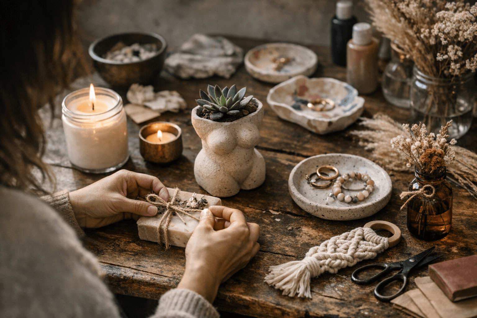 48 DIY Gifts for Her, From Simple Candles to Sculptural Planters