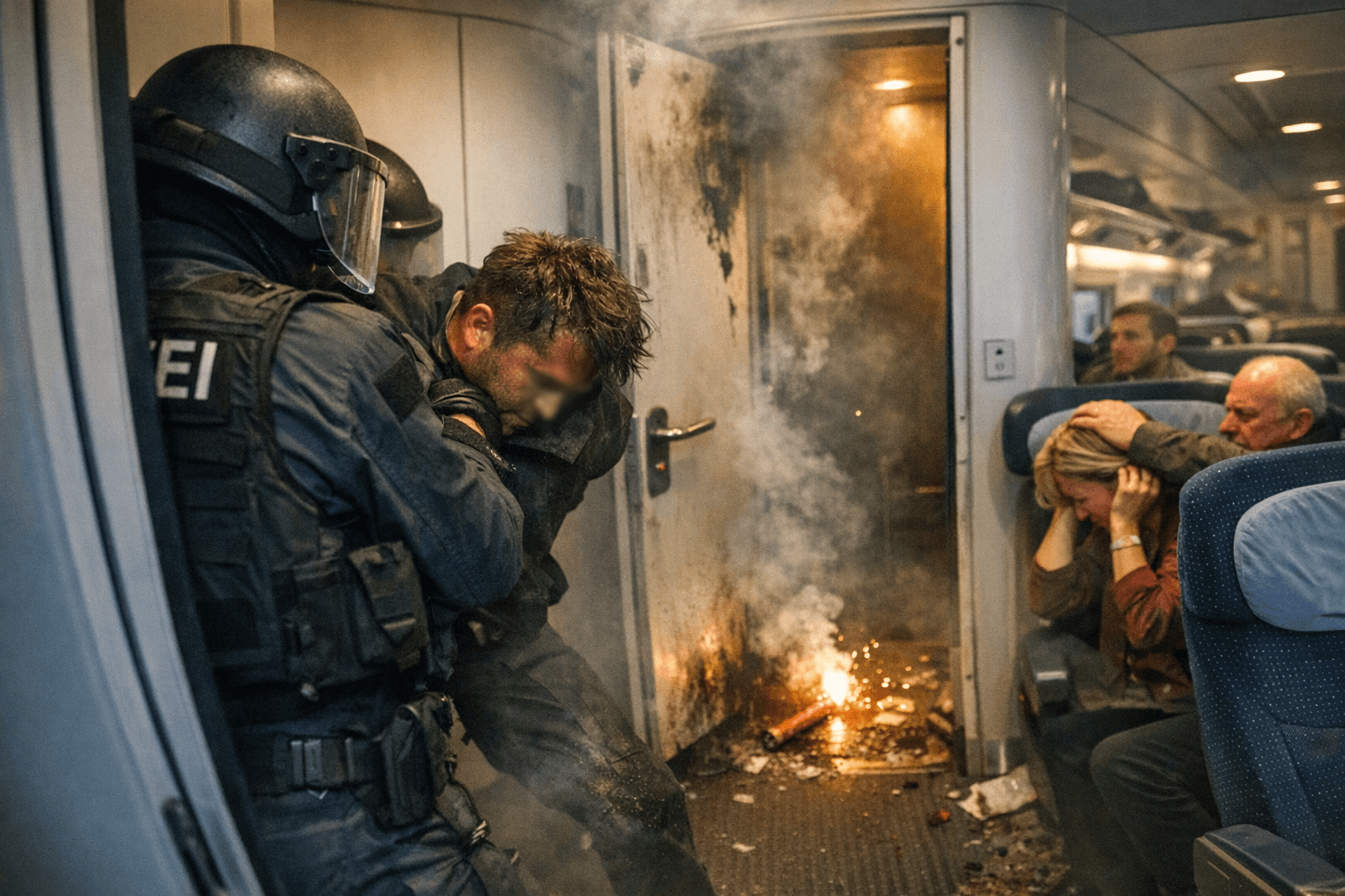 Man Arrested After Setting Off Pyrotechnics, Threatening Passengers on German Train